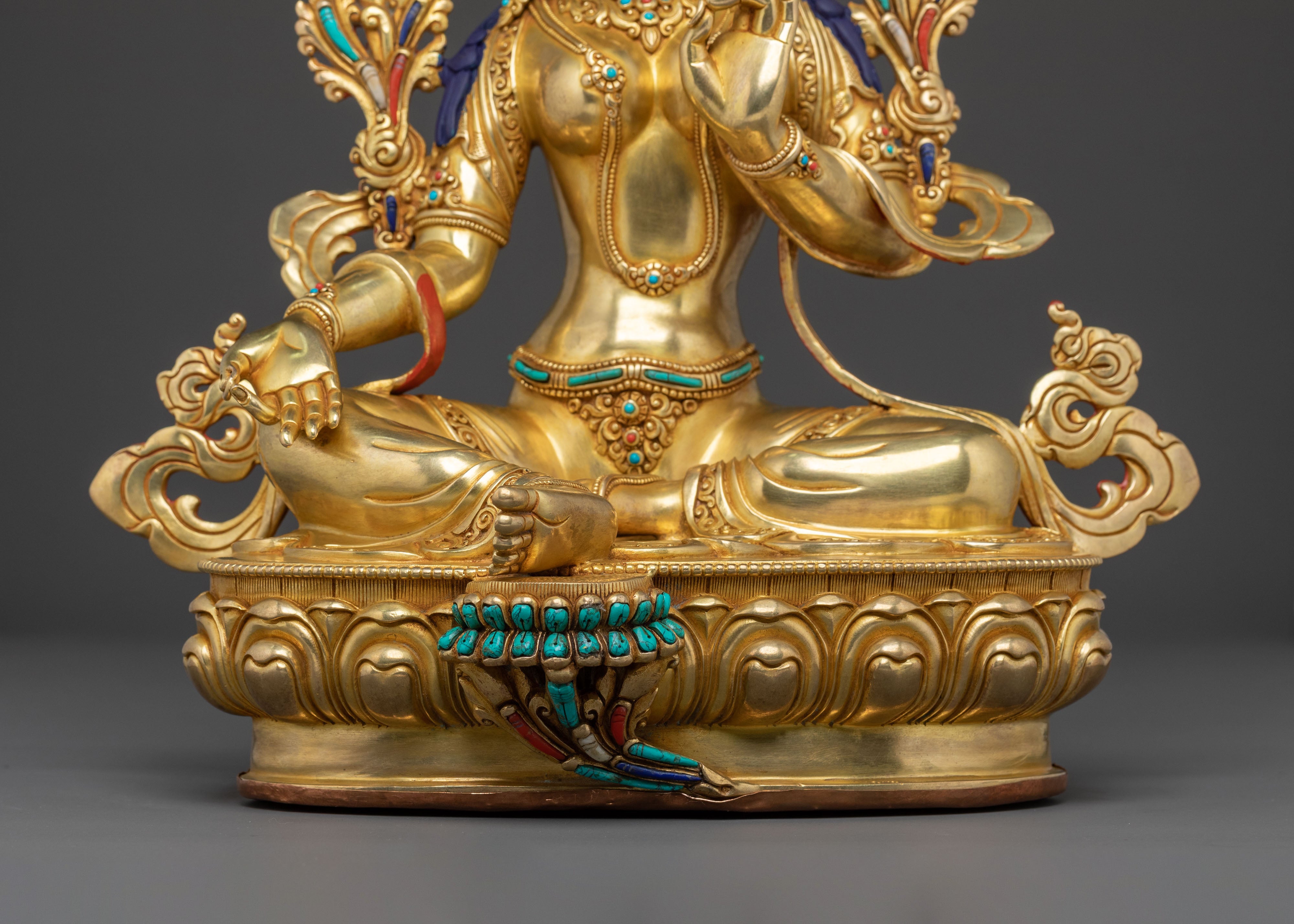 Green Tara Sacred Himalayan Statue | Buddhist Altar Decor