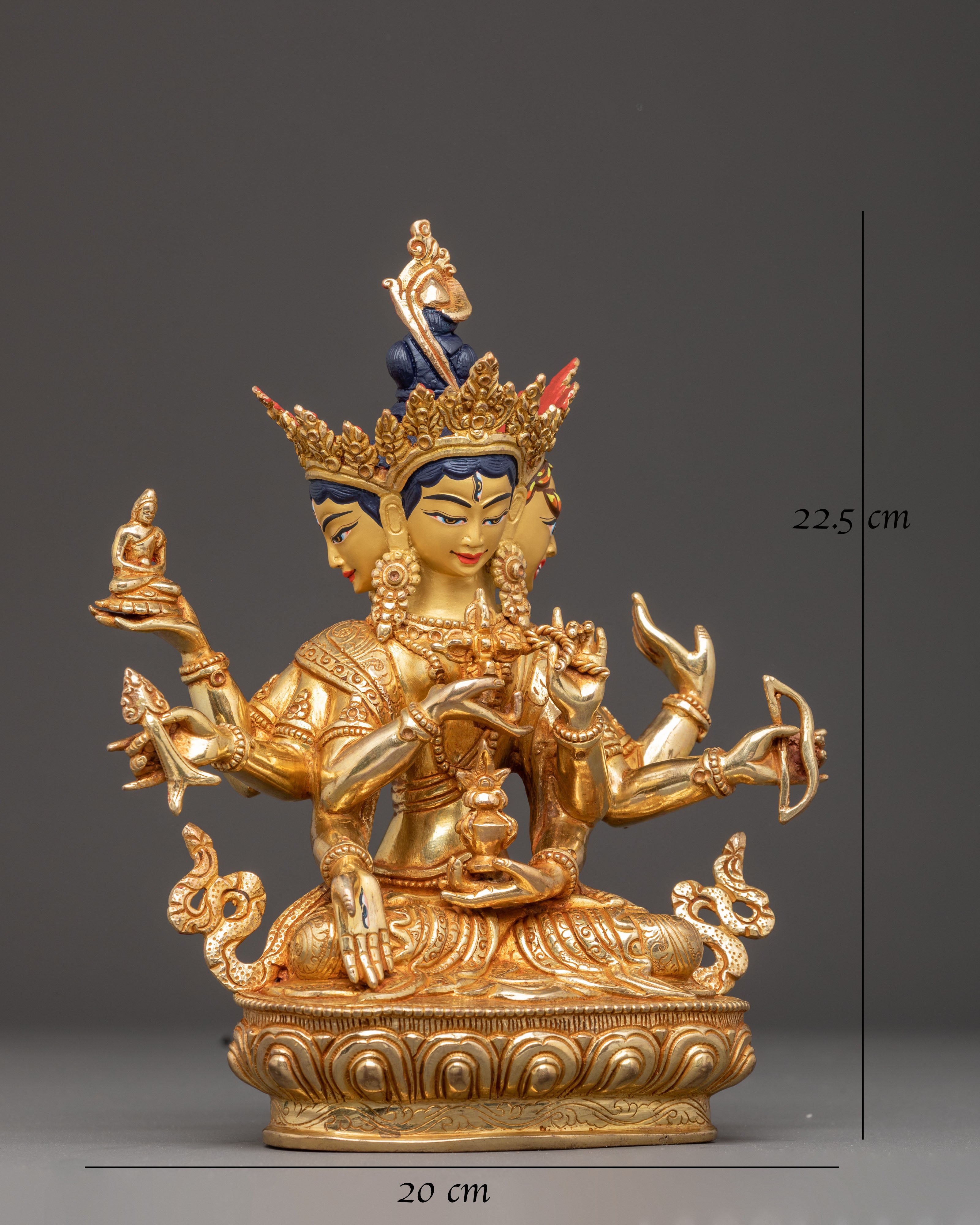 Handmade Statue Of Buddhist Healing Goddess Namgyalma | Longevity Symbol