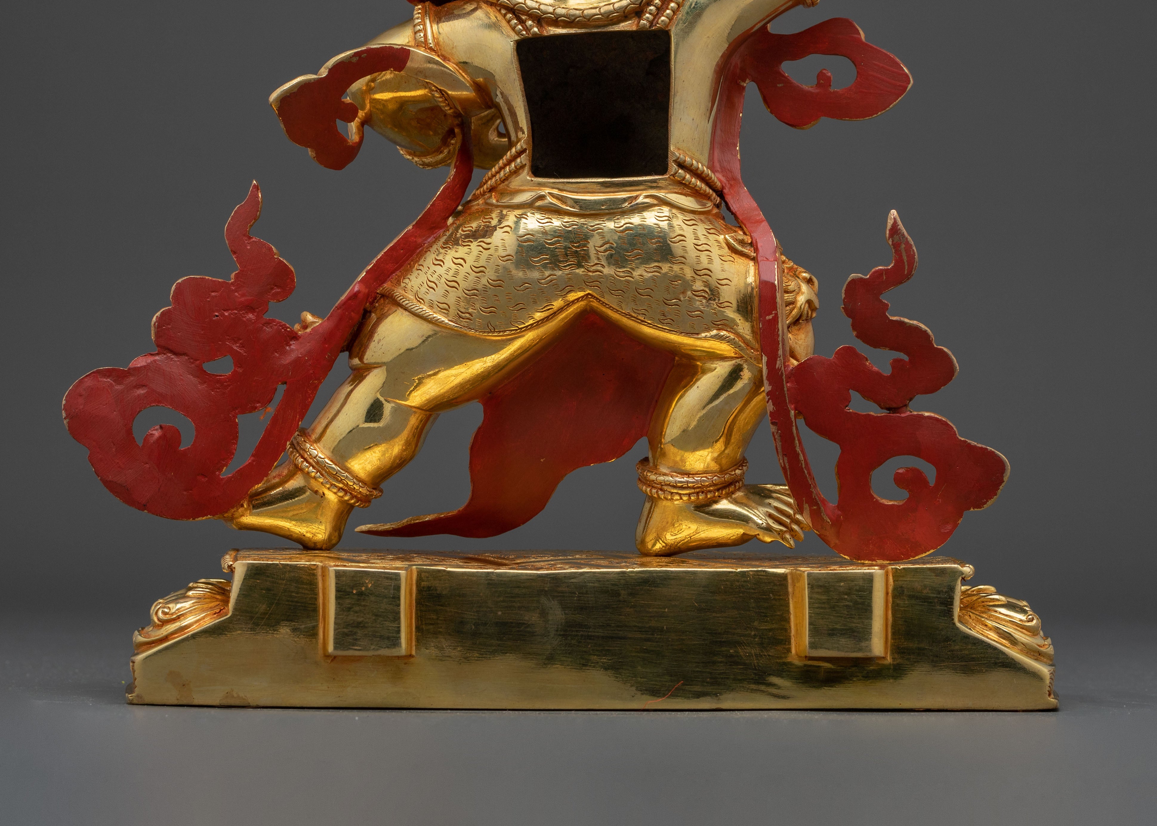 Sacred Statue of Vajrapani Statue: 24K Gold Gilded