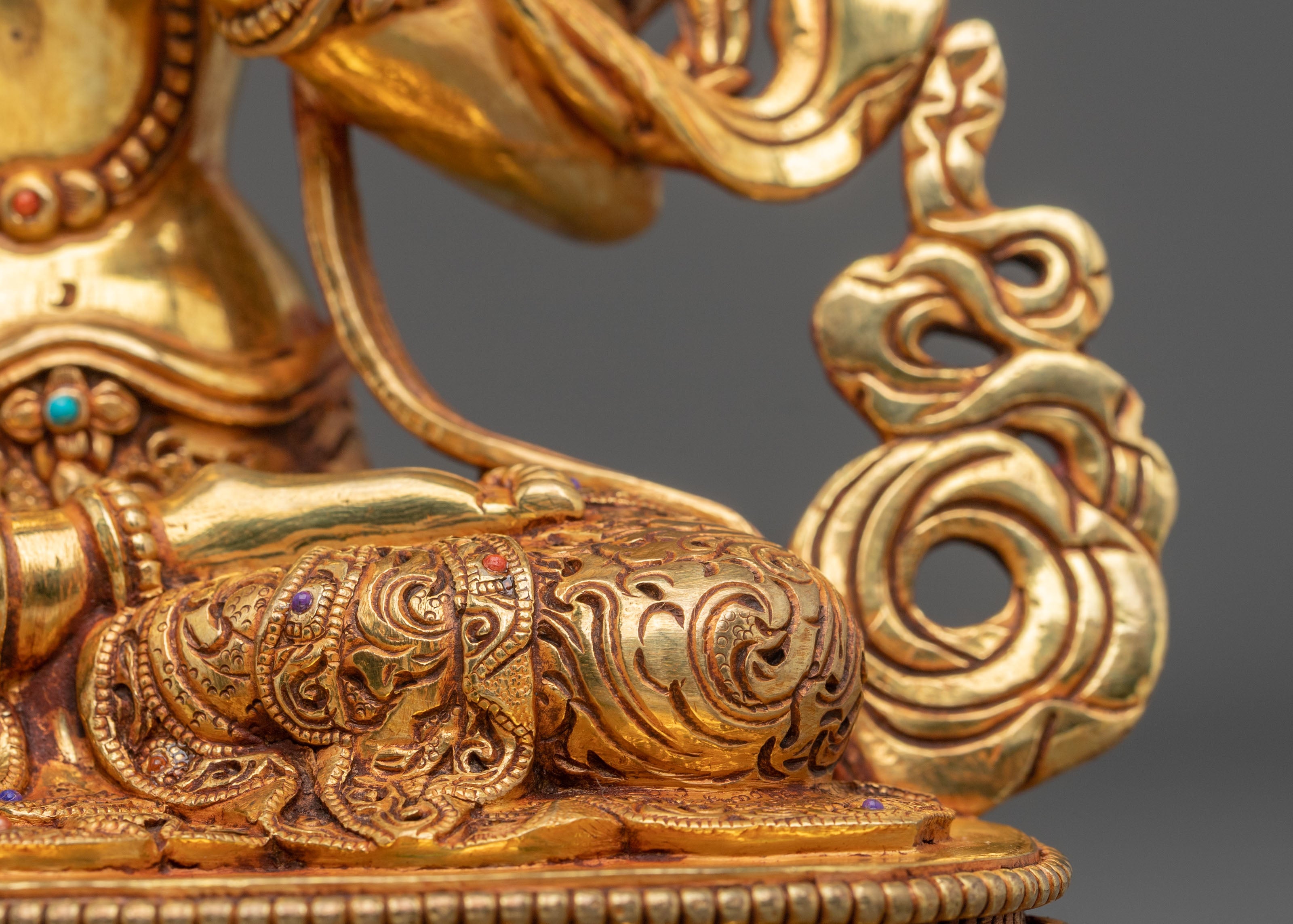 Handmade Manjughoṣa Sculpture | Radiant Wisdom Figurine