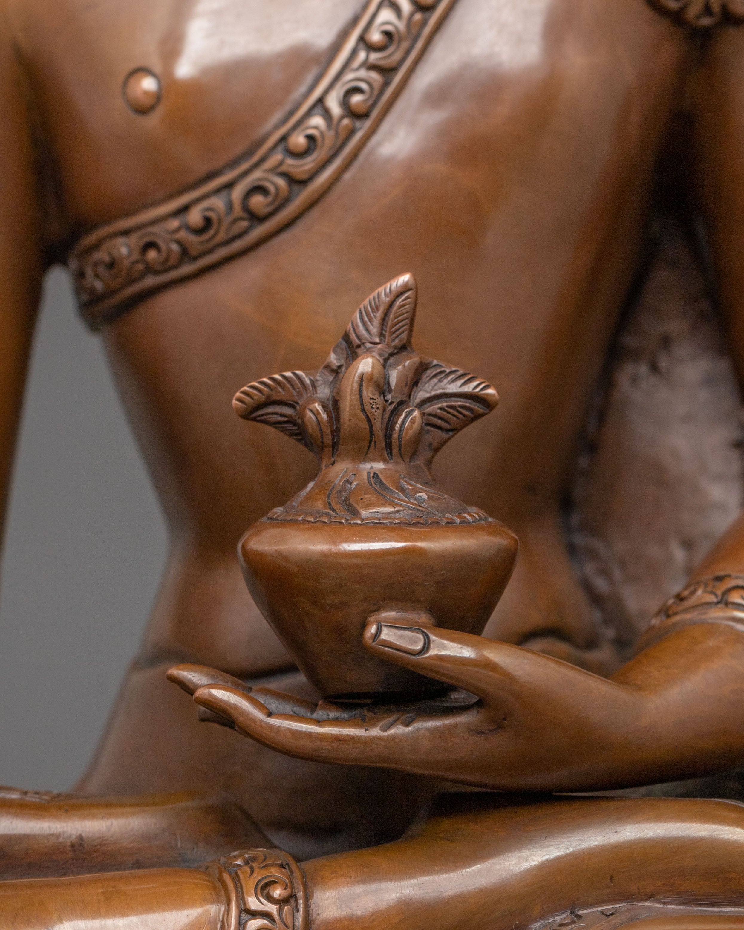 Bhaisajyaguru Divine Statue | Oxidized Copper Figurine