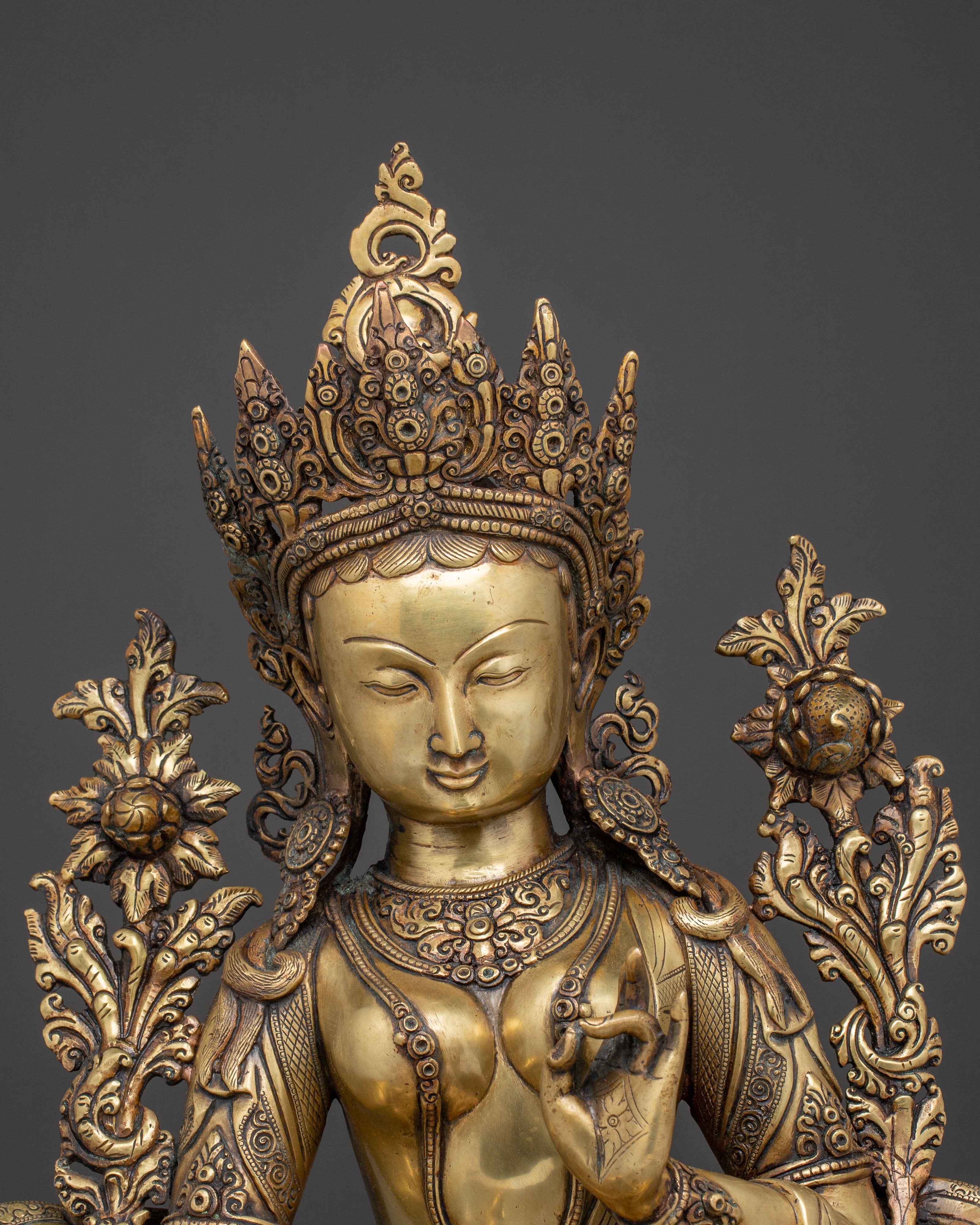 Green Tara Brass Statue: Mother of Liberation | Shyama Tara - Compassionate Protector