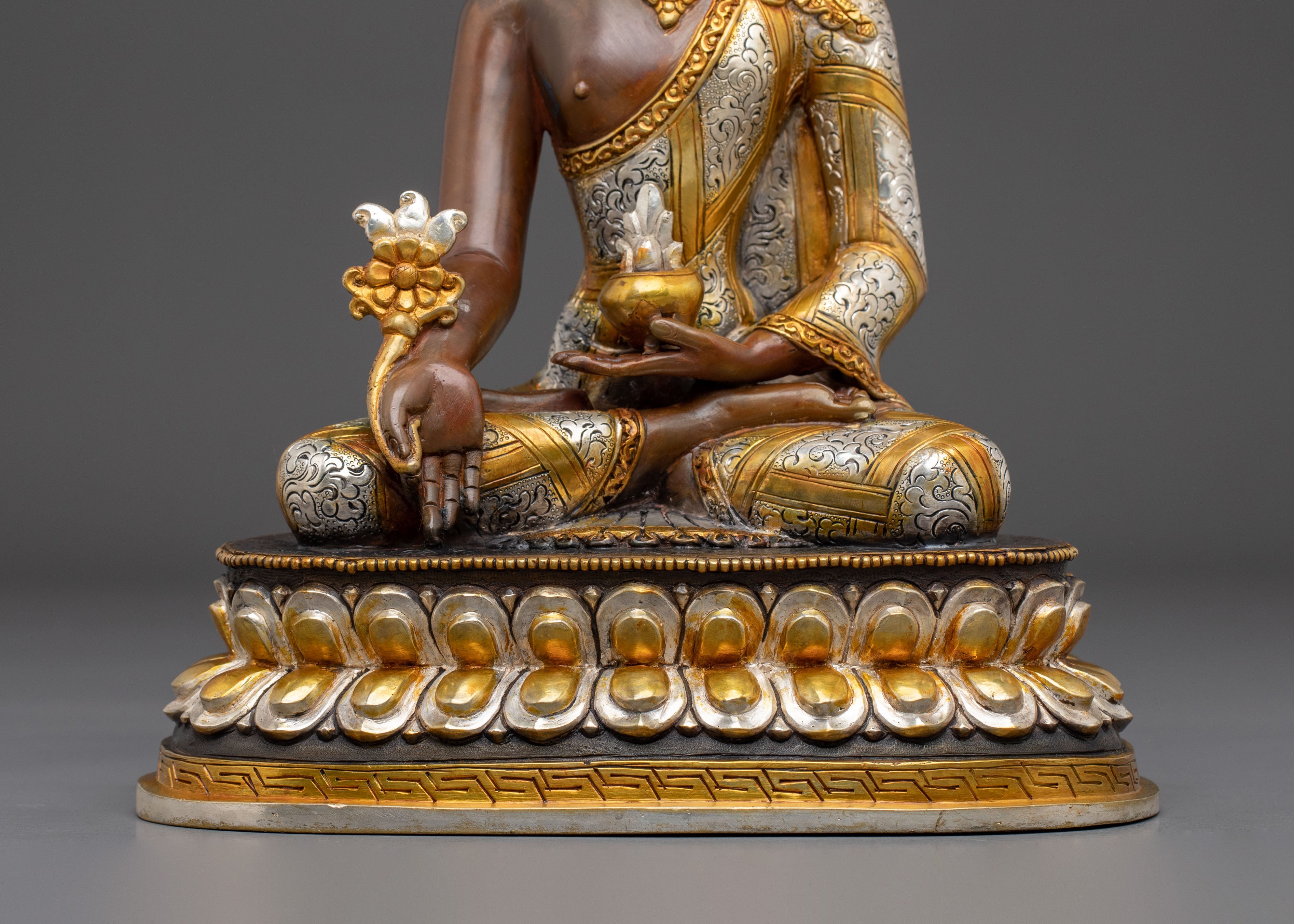 Medicine Buddha Statue | Hand-Gilded Serenity