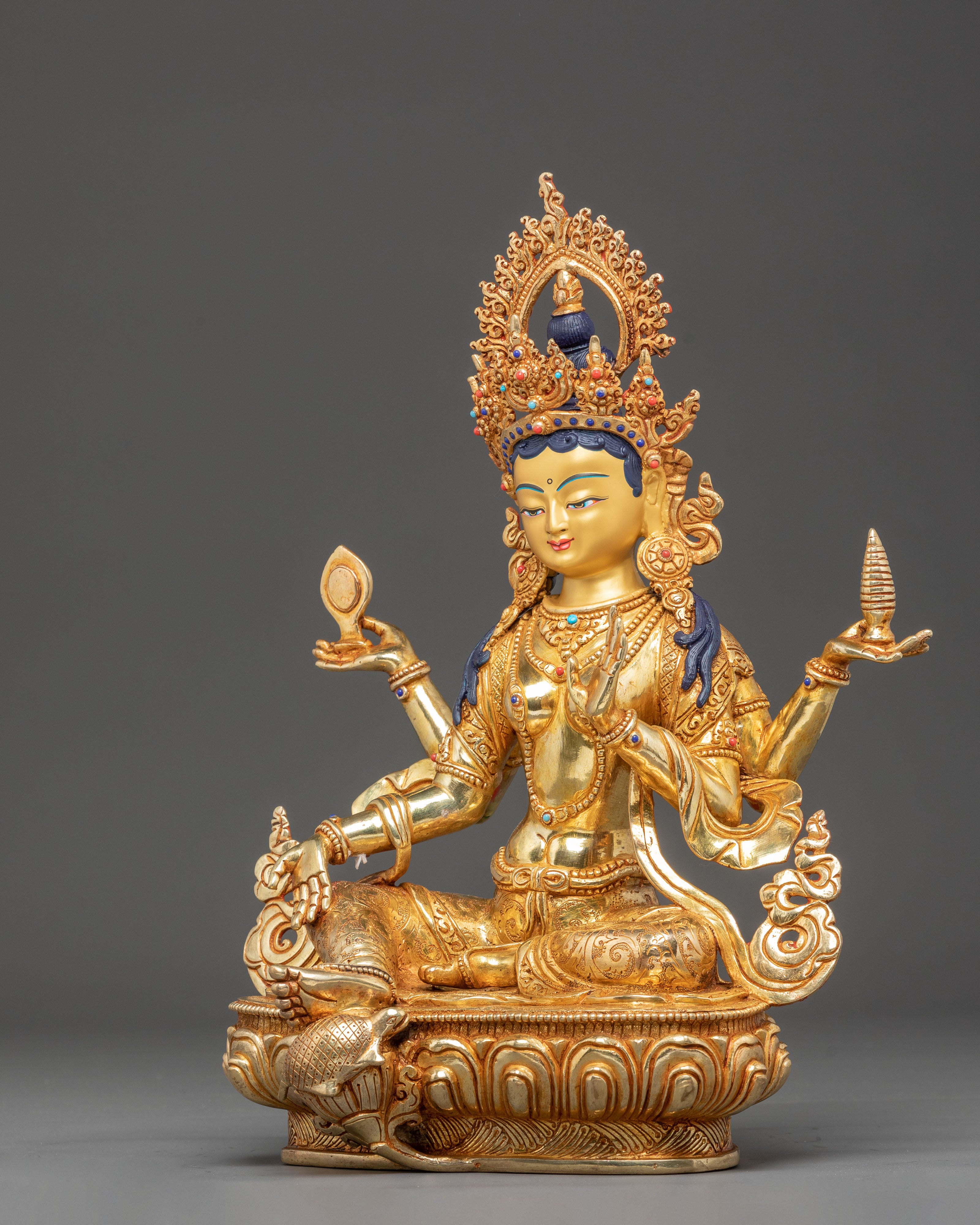 Handcrafted Laxmi Statue of Wealth | Nepali Crafted Icon for Prosperity