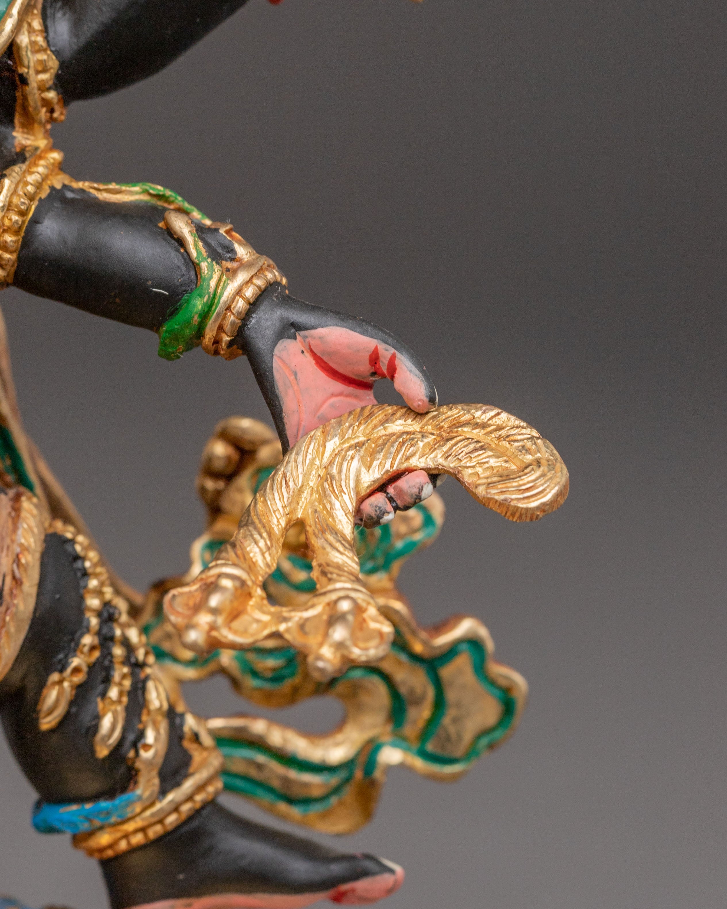 Copper Sculpture of Six-Armed Mahakala | Protector Deity of Buddhism