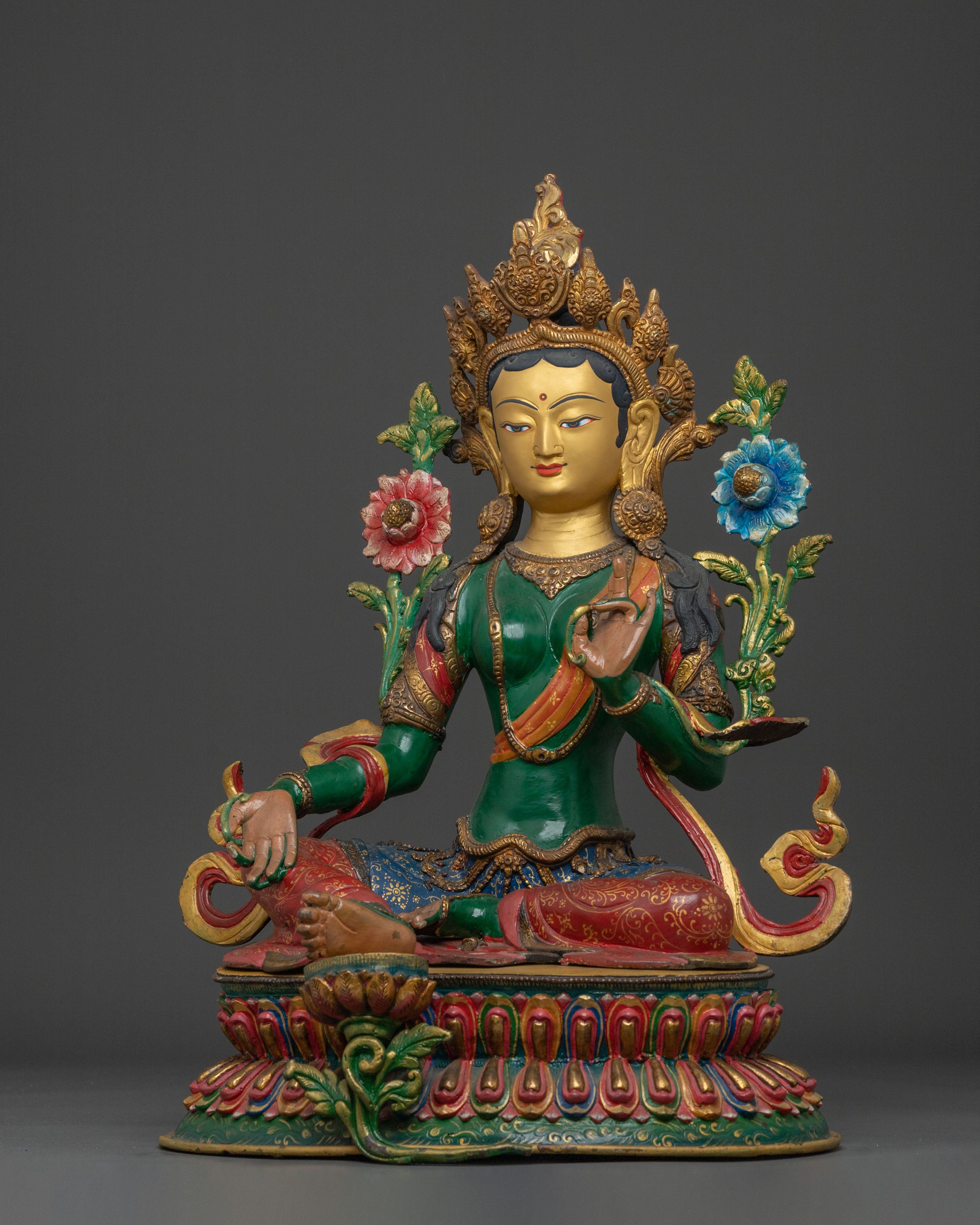 Green Tara Peaceful Figurine | Goddess of Compassion