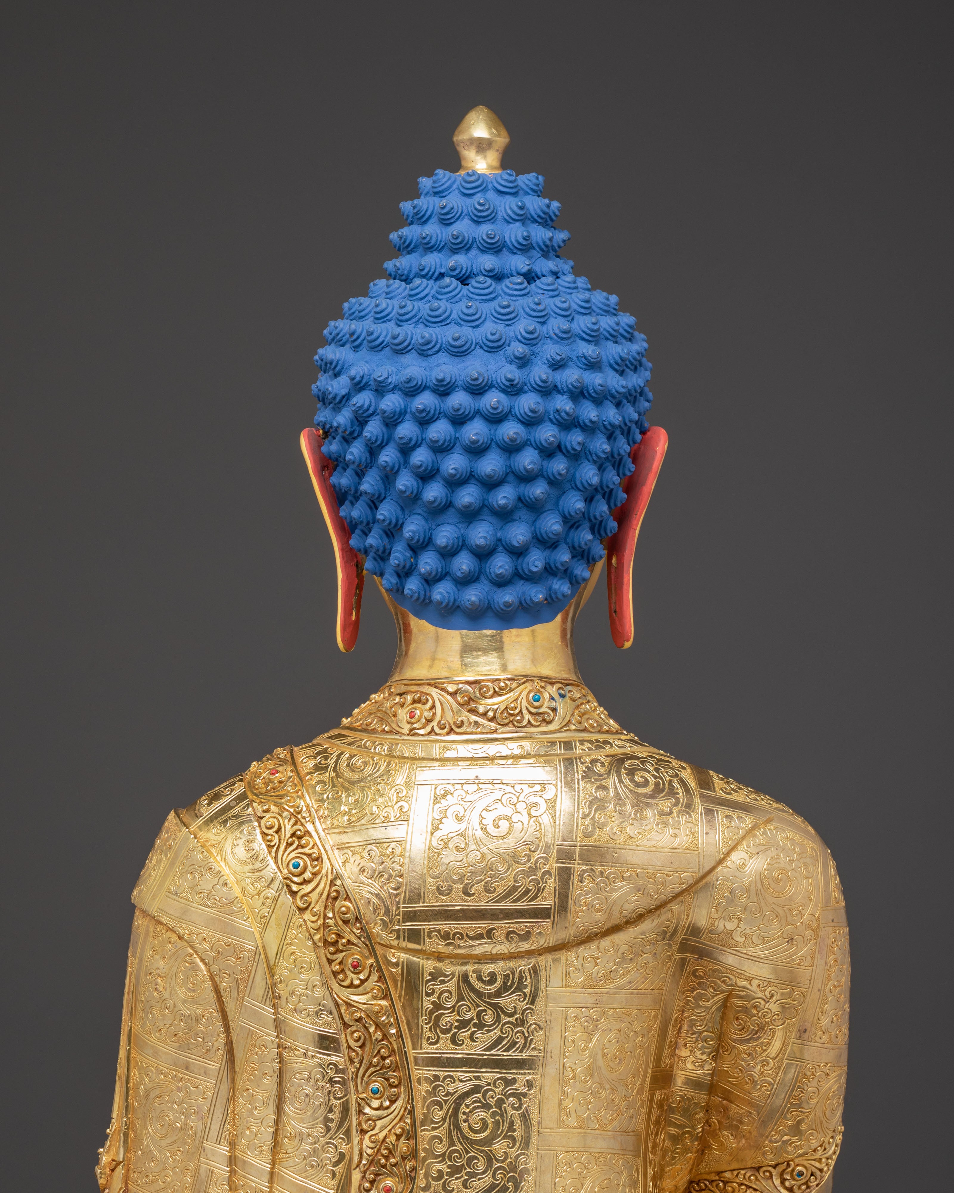 Golden Handmade Historical Shakyamuni Buddha Statue | Enlightenment Icon