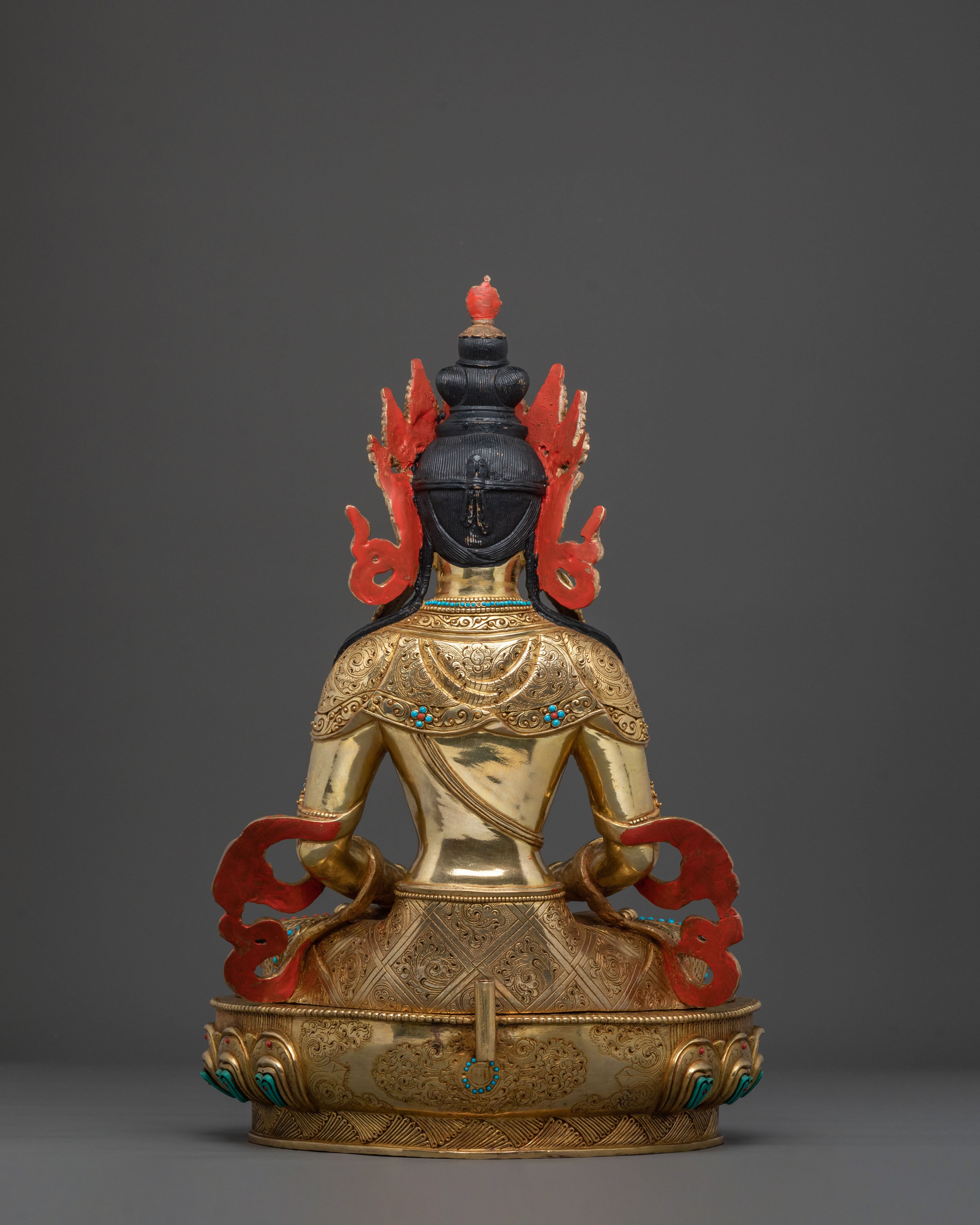 Amitayus Statue | 24K Gold Gilded Figurine