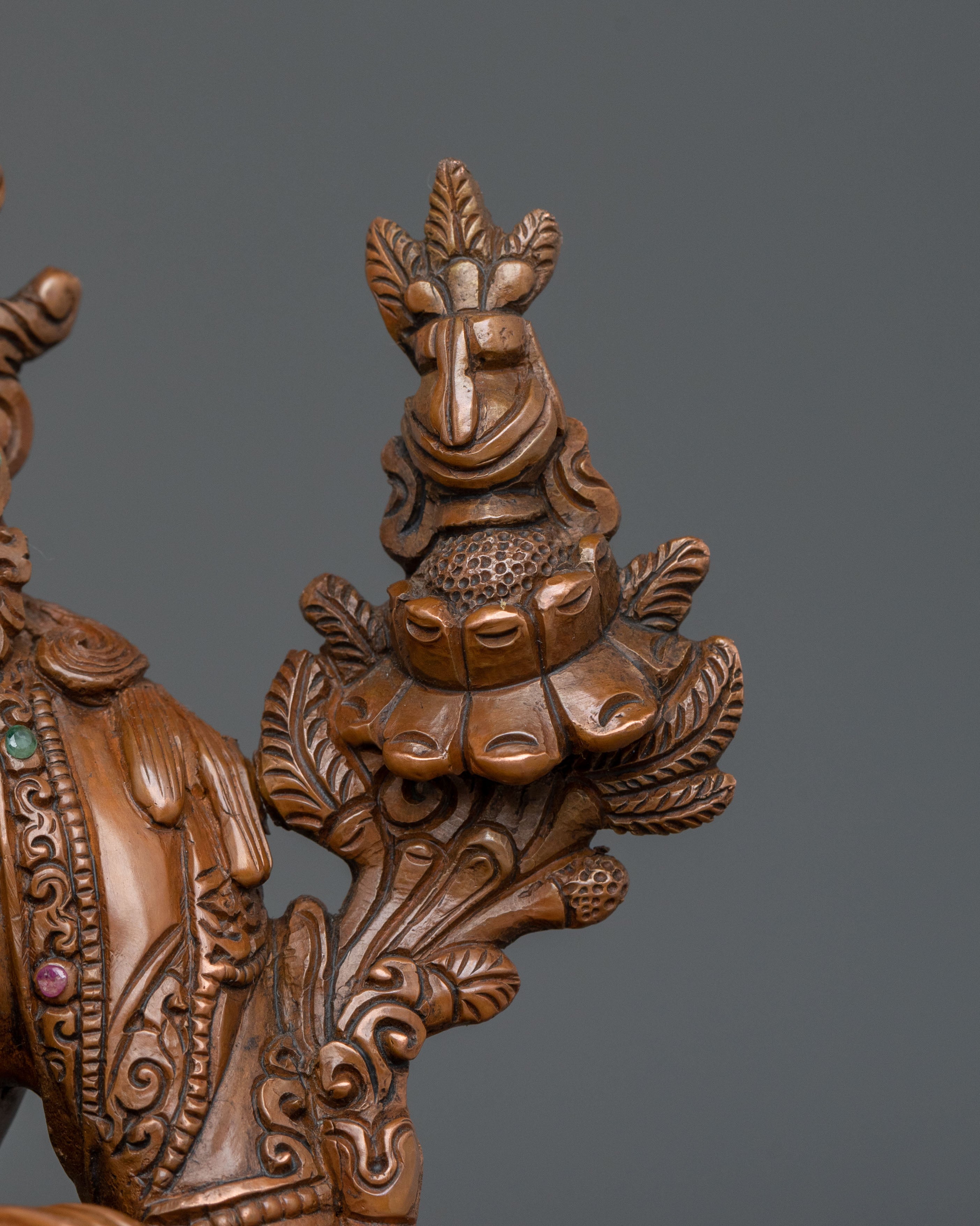 Future Buddha Maitreya Oxidized Statue