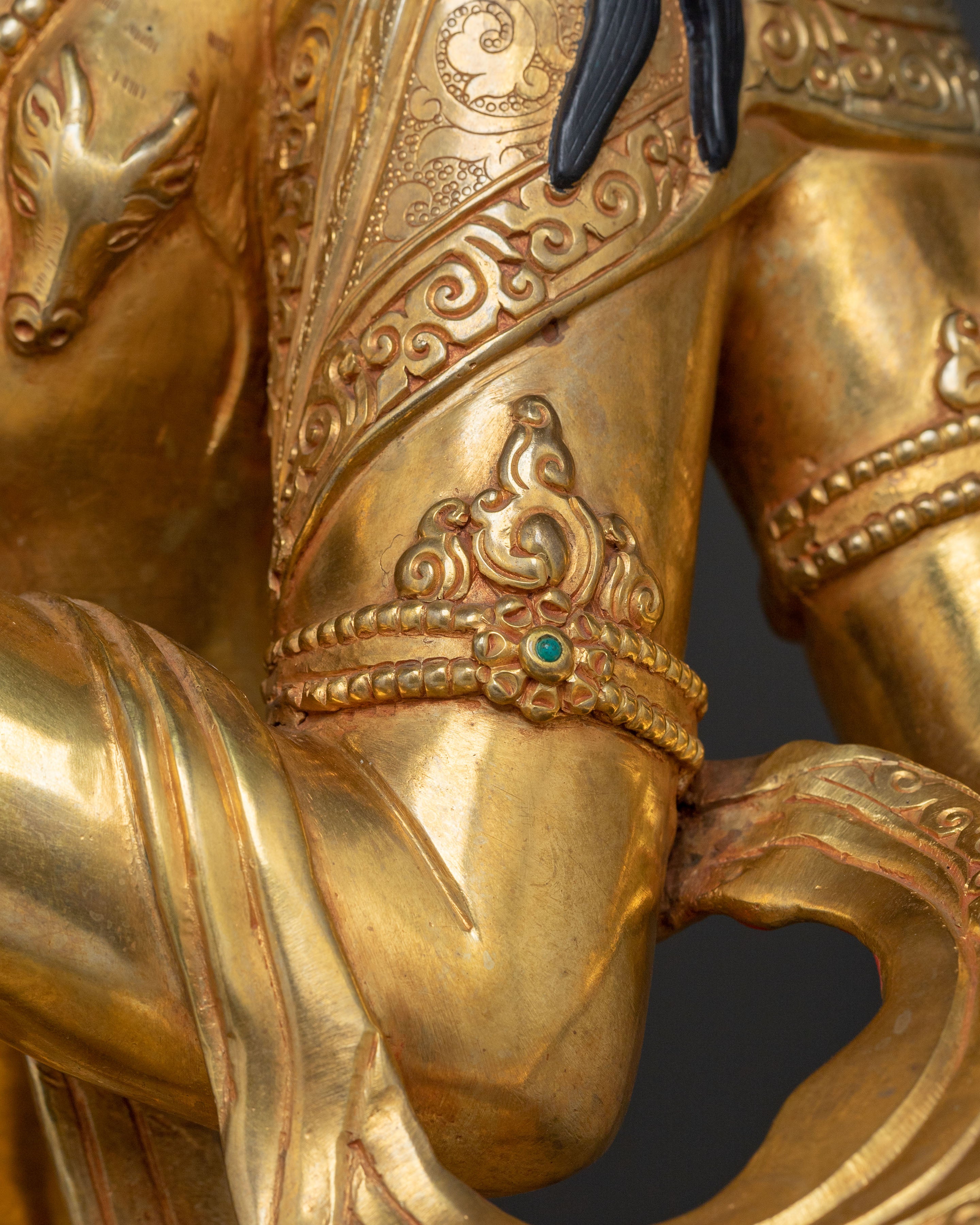Bodhisattva Compassion Chenrezig Statue with 24K Gold Glided