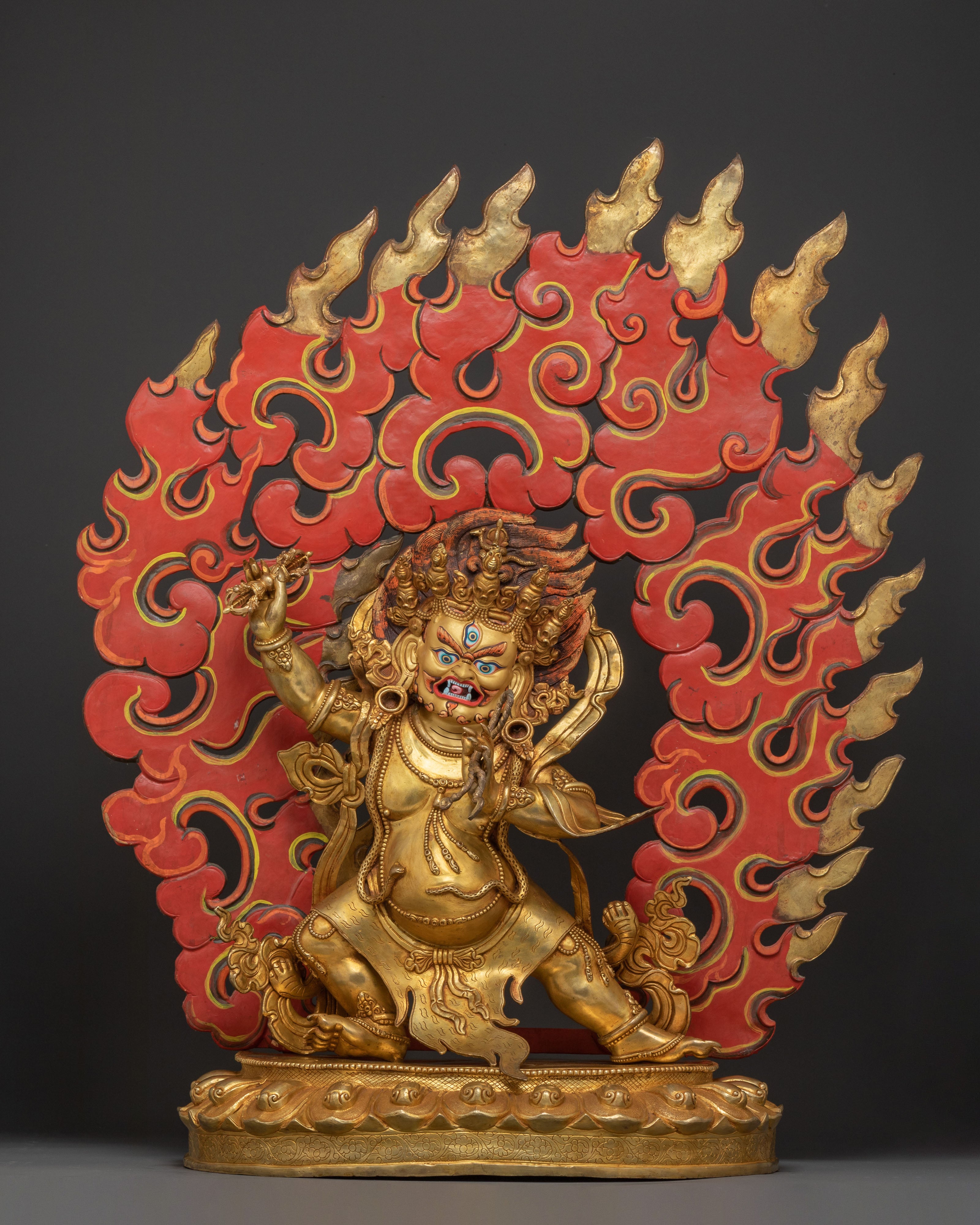 Vajrapani Protector Gilded Statue