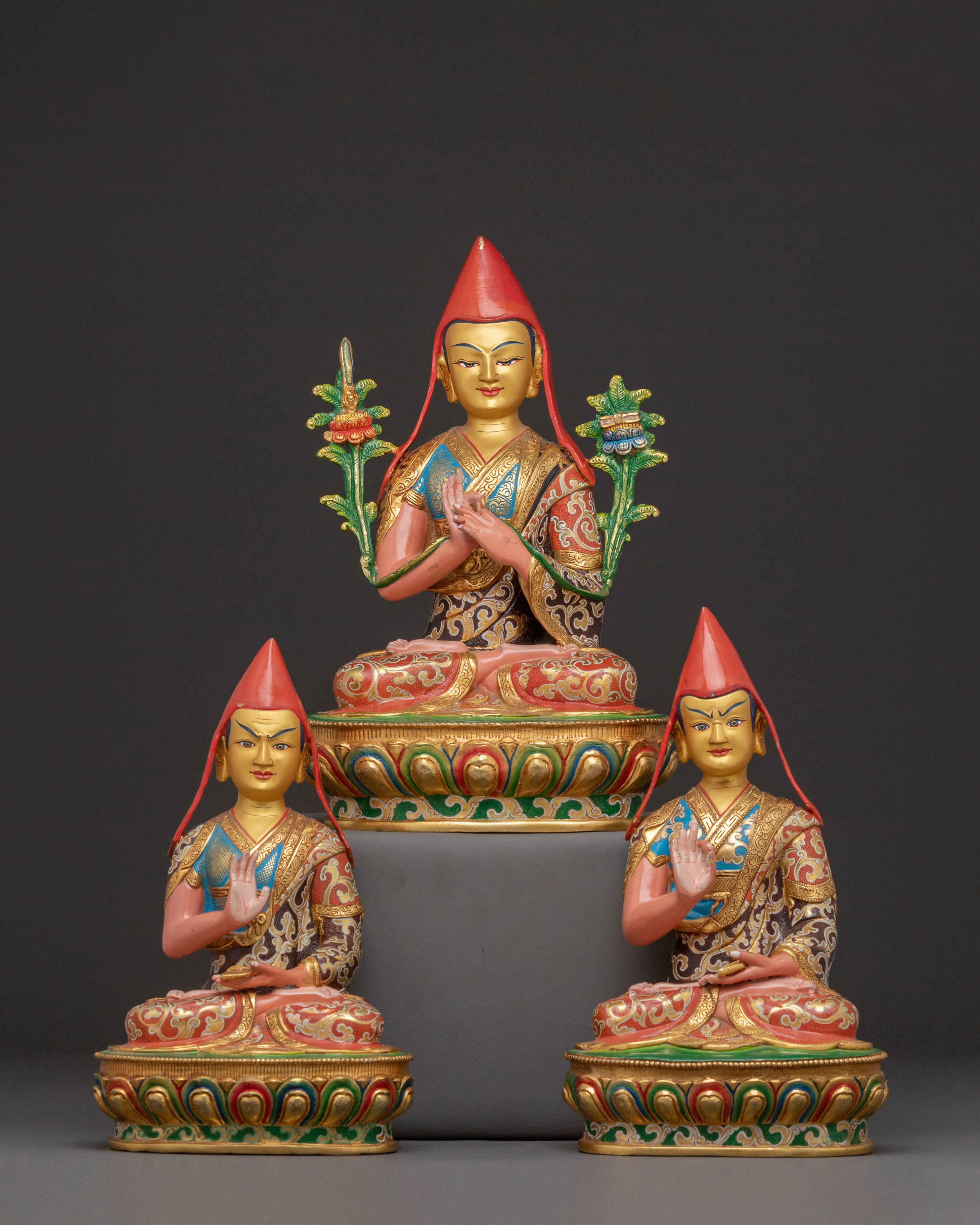 Tsongkhapa with Disciples Statue