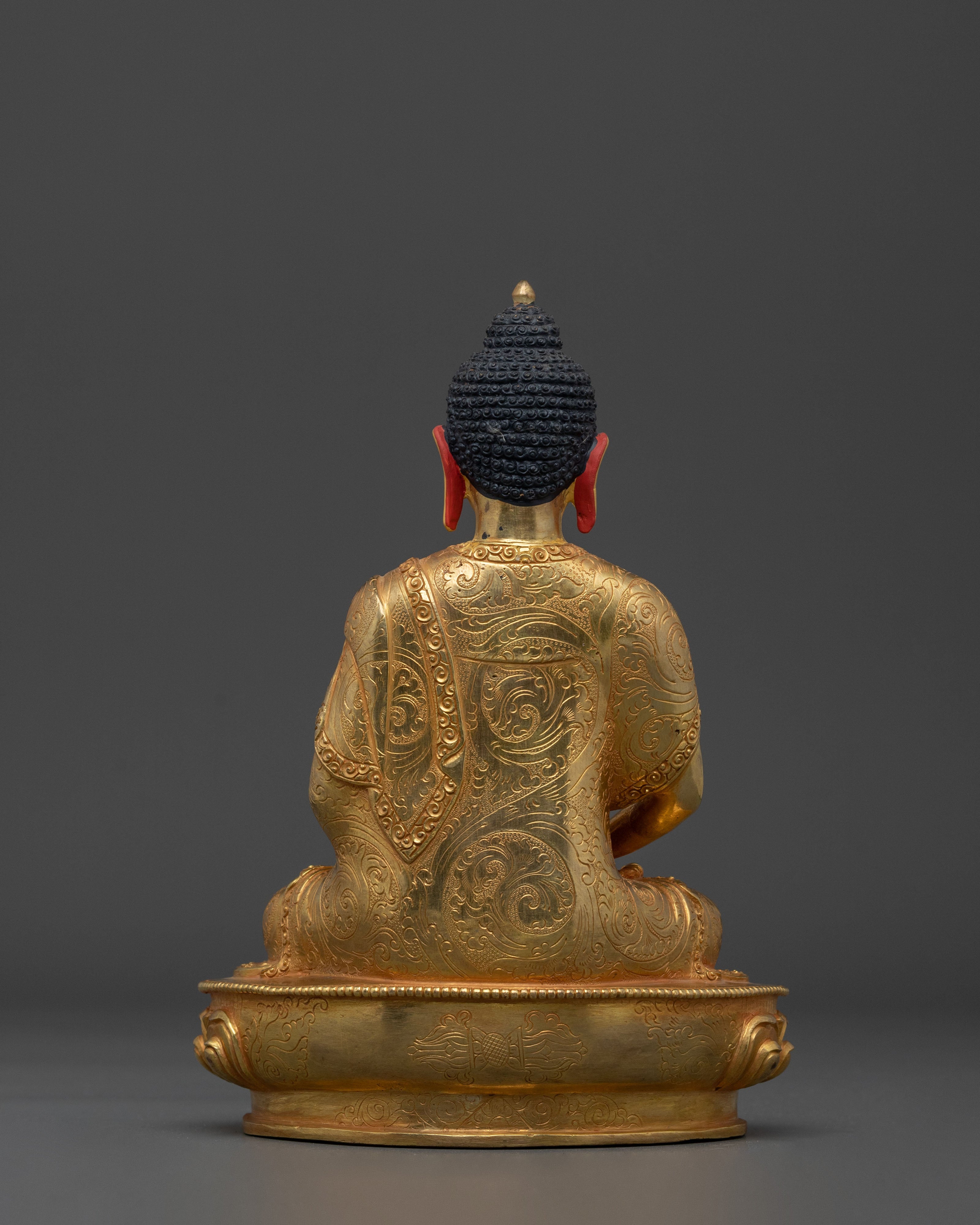 Amitabha Buddha Blessing Sculpture - 24K Gold Gilded