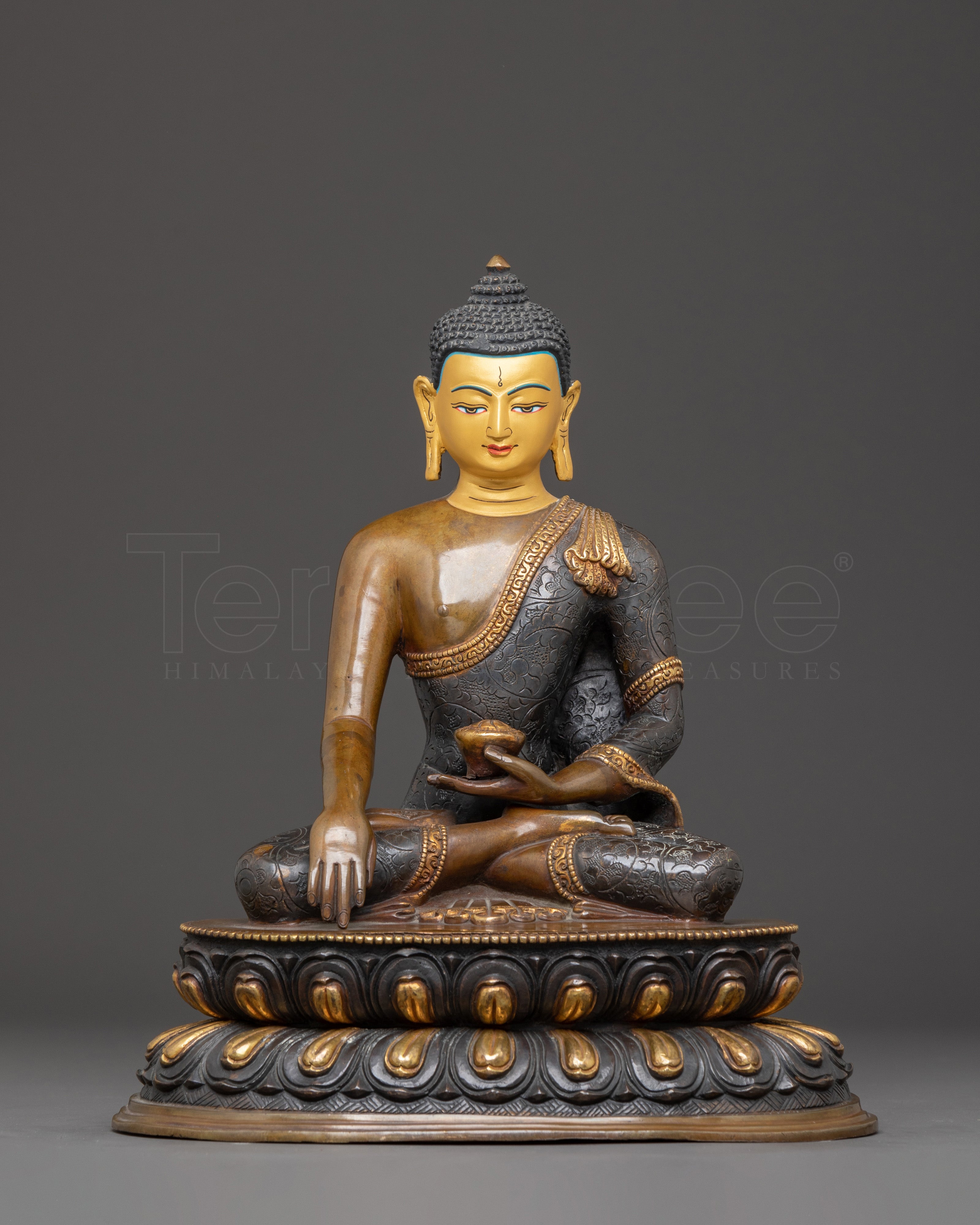 Himalayan Buddha Shakyamuni Copper Statue