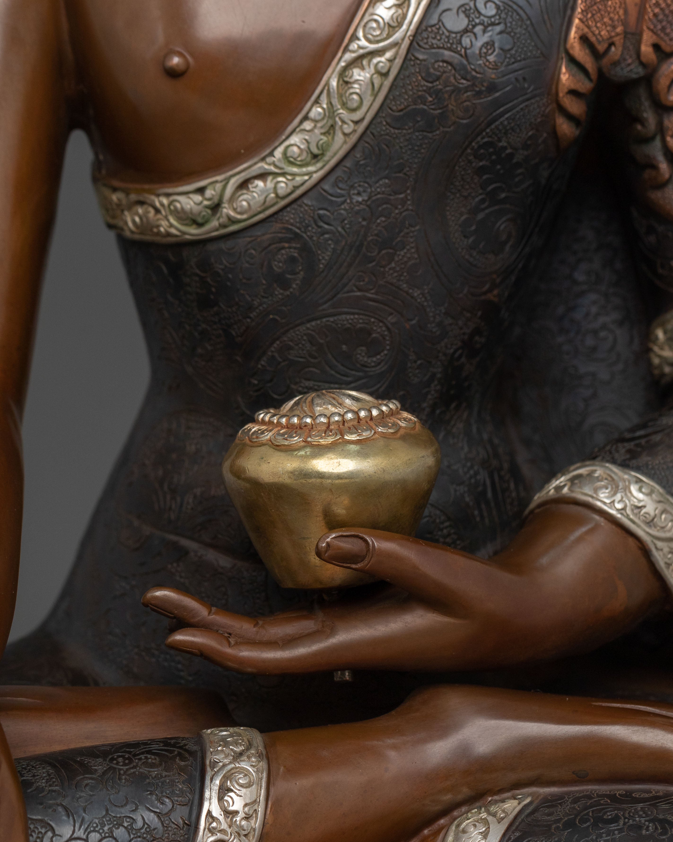 Hand Carved Sacred Shakyamuni Buddha Statue