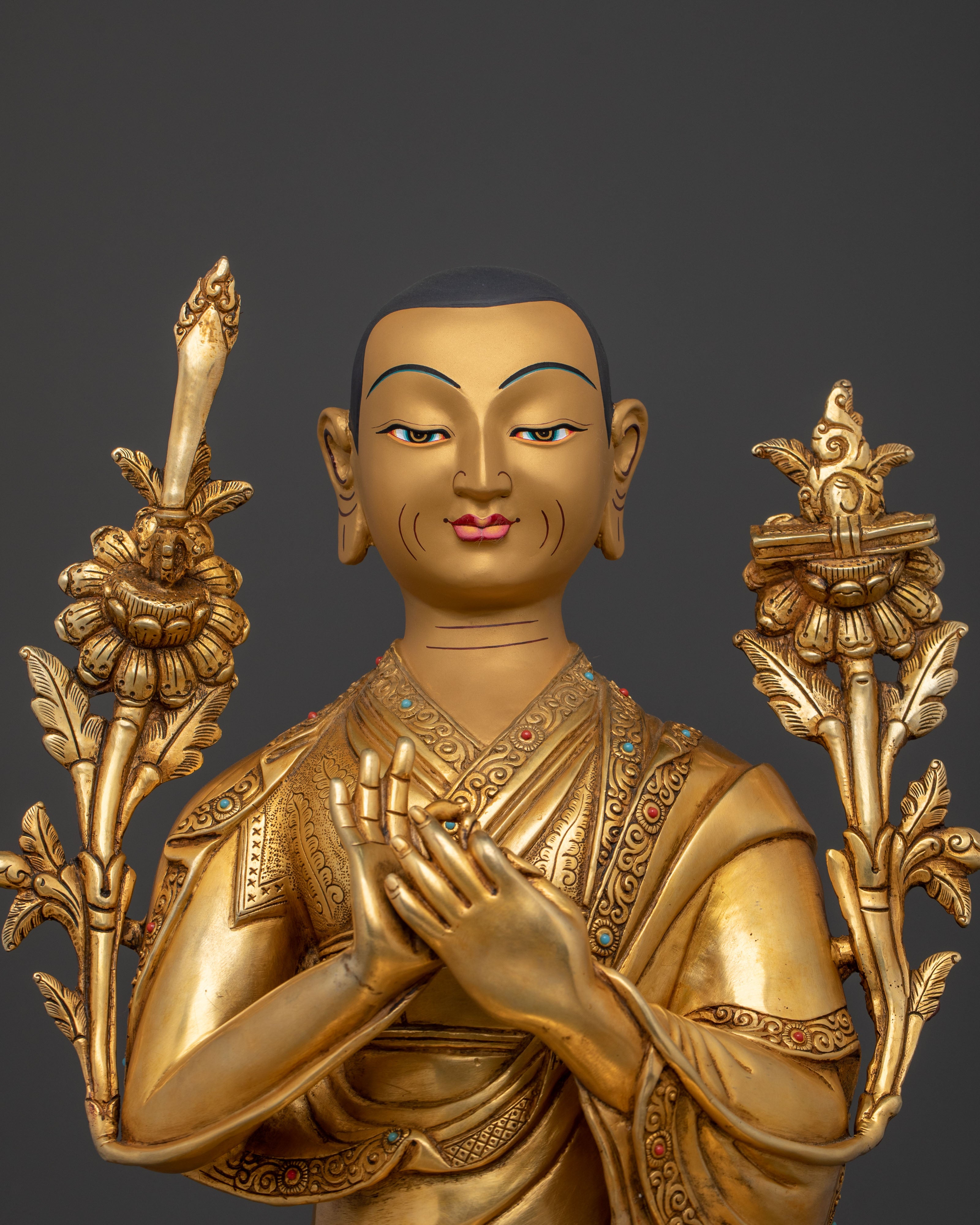 Tsongkhapa Statue with Disciples: Symbol of Wisdom