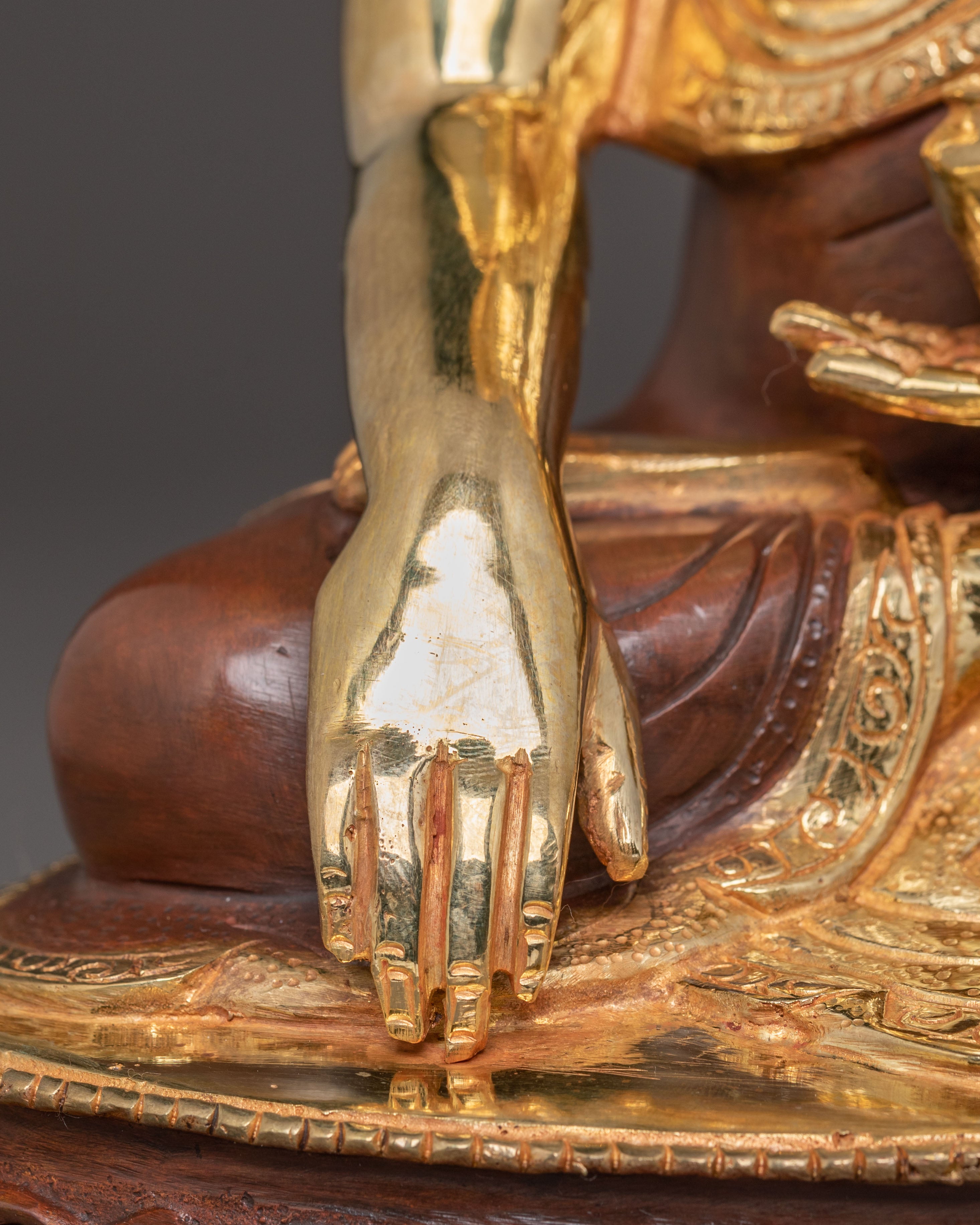 Buddha Shakyamuni Copper Handcrafted Statue | Enlightened Teacher