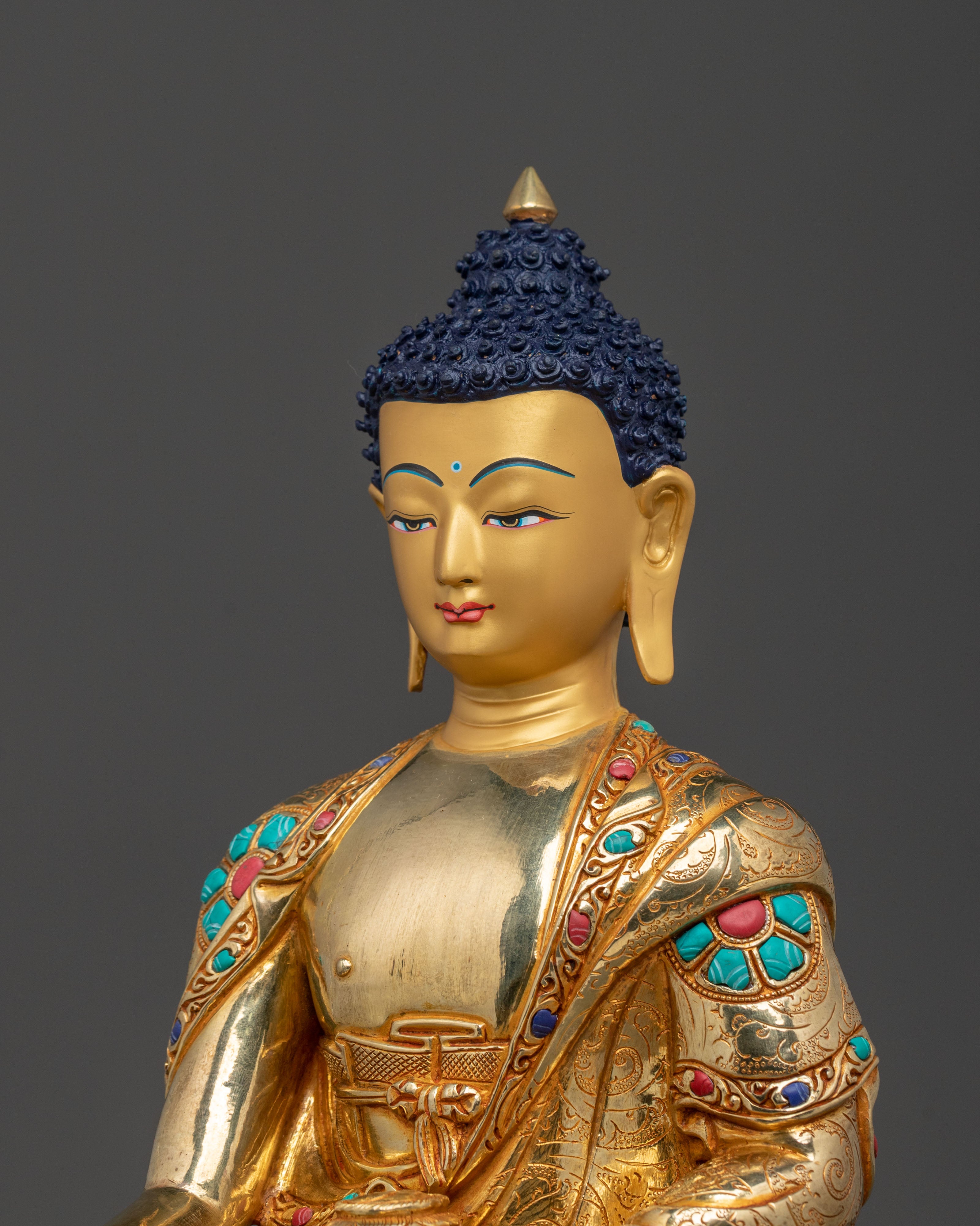 Tibetan Shakyamuni Buddha Altar Statue | Historical Buddha of Enlightenment