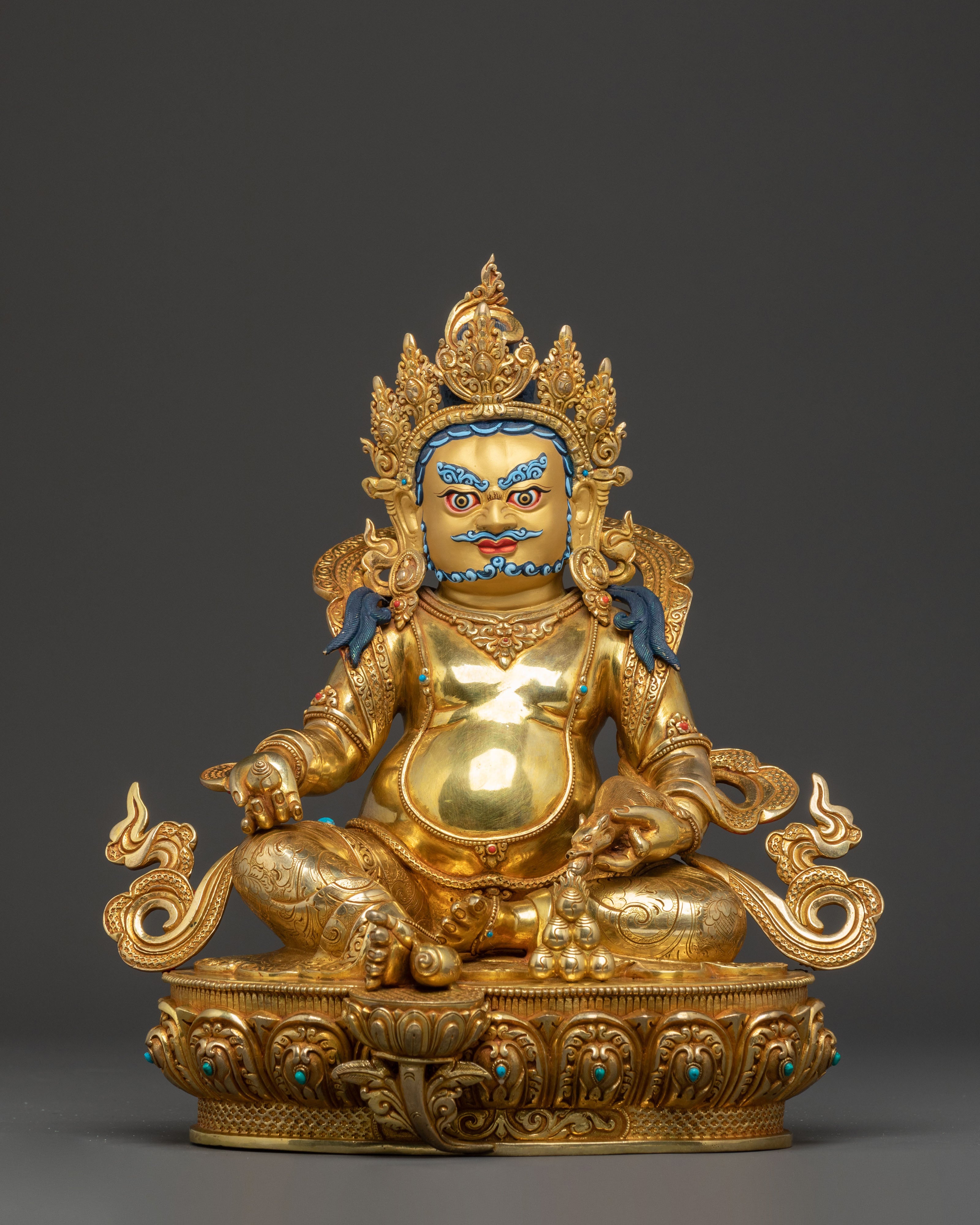 Golden Dzambhala Wealth Deity Statue | Fortune Blessing Sculpture