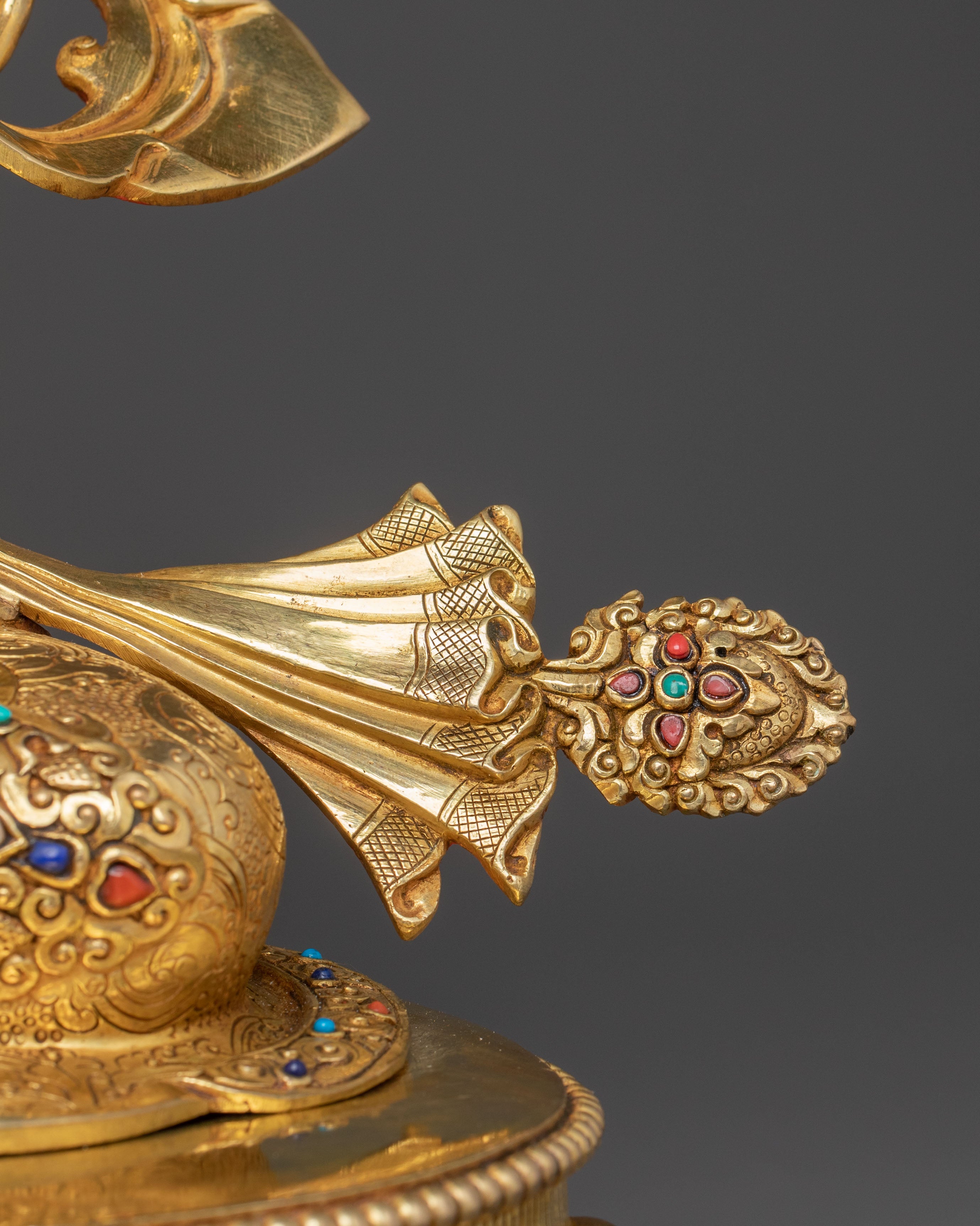 Sacred Compassion Green Tara Statue – Hand-Gilded Art