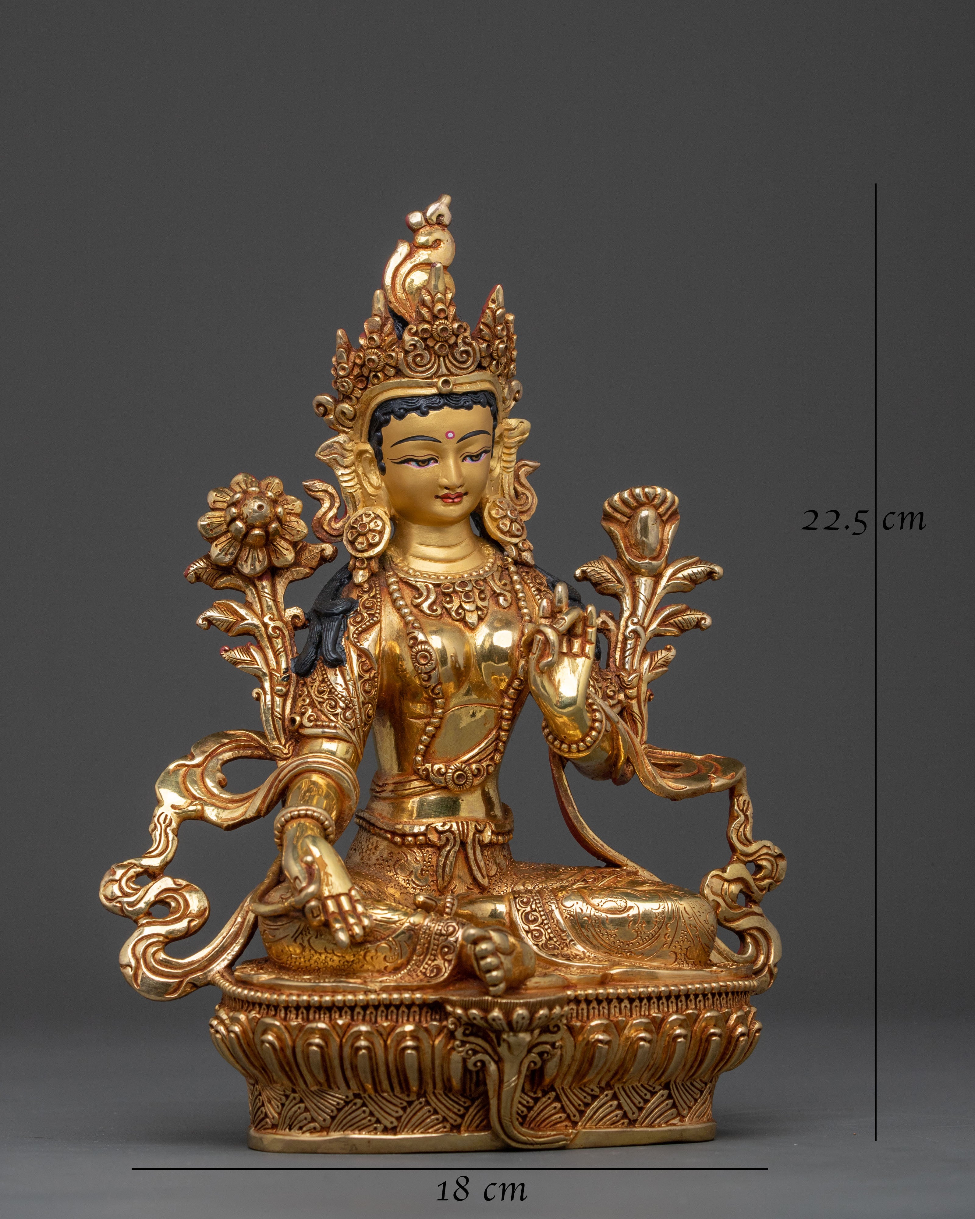 Green Tara Statue | Sacred Feminine Protector
