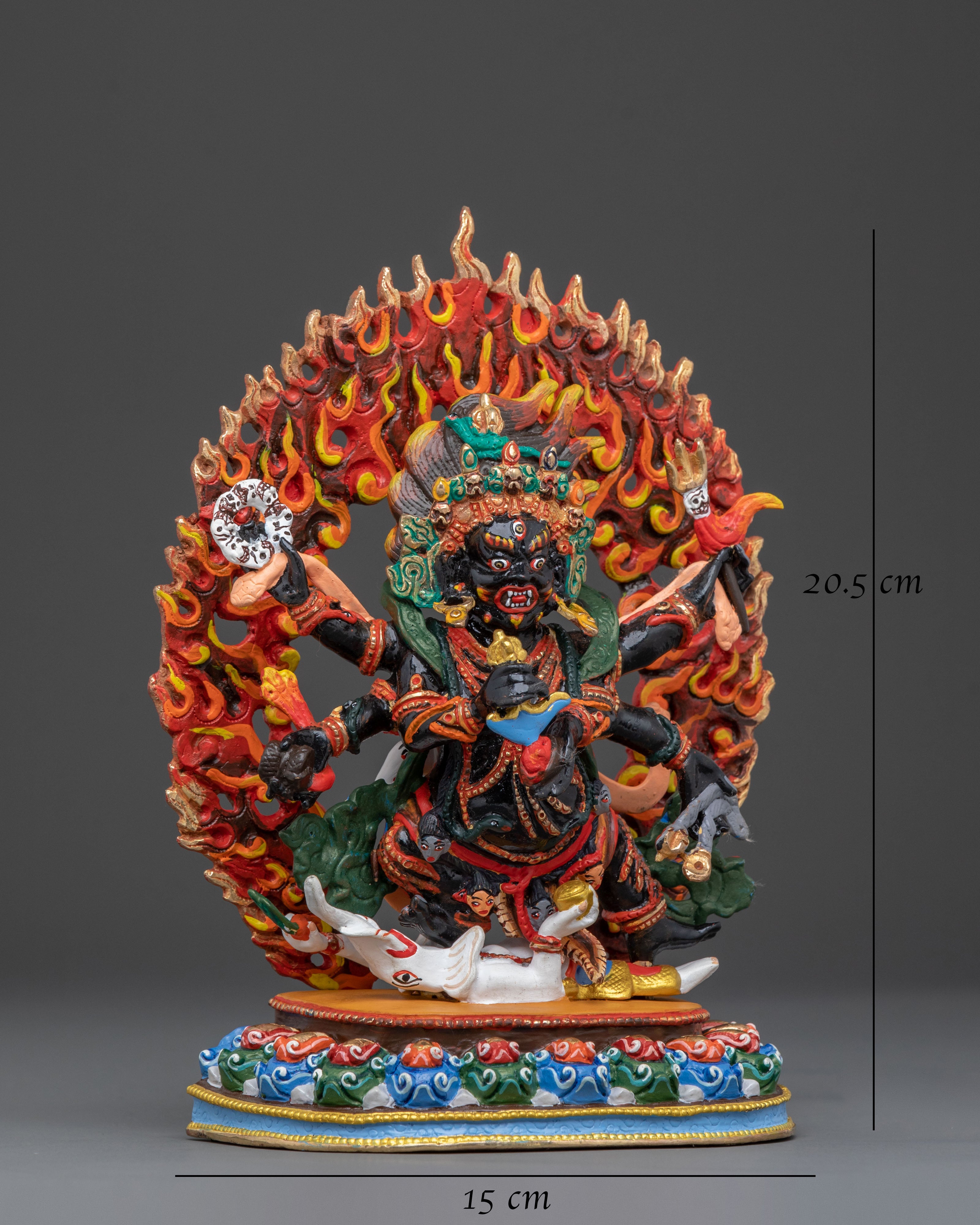 Sacred Statue of Six-Armed Mahakala: Fierce Protector