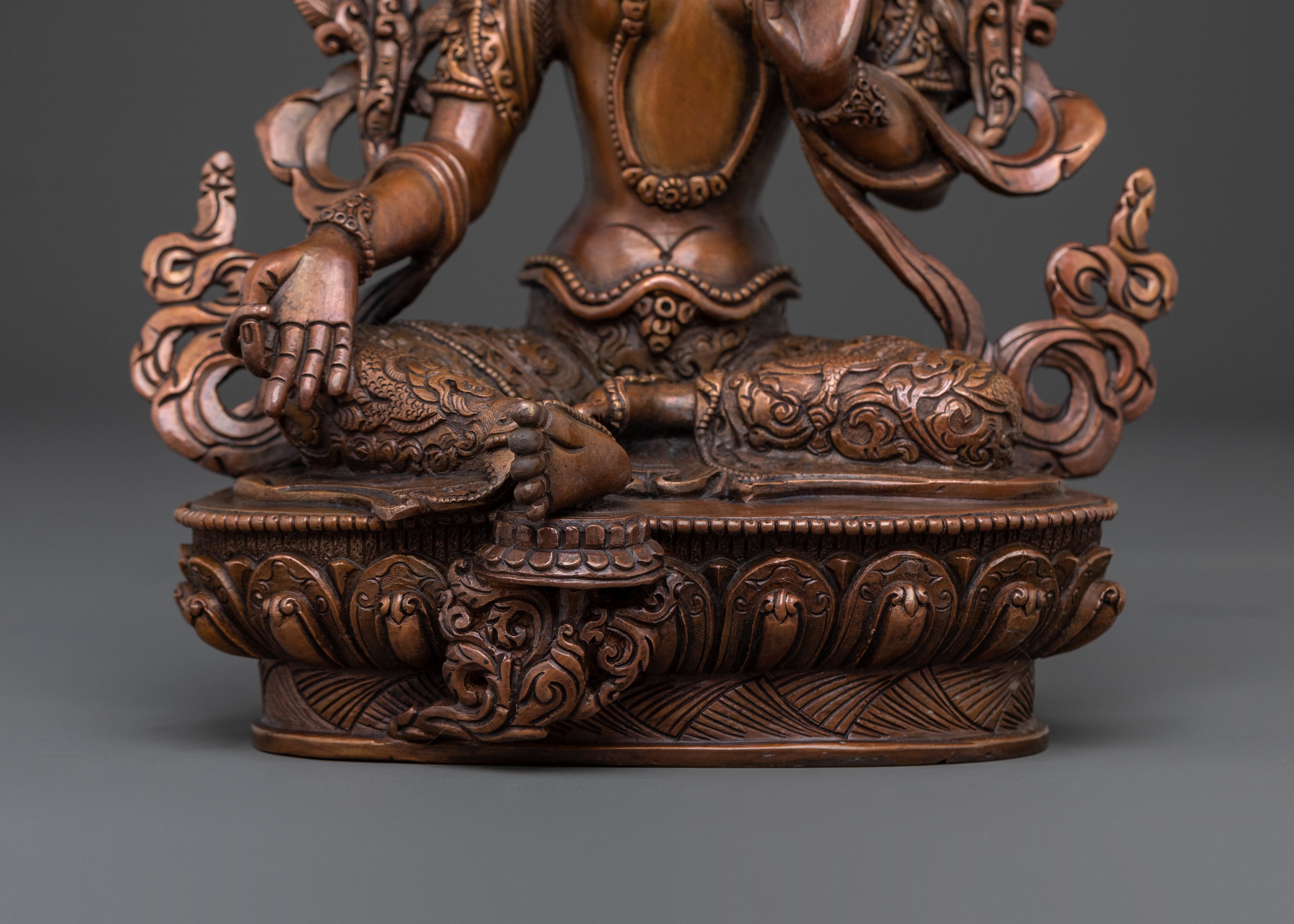 Amitayus  Statue in Oxidized Copper | Pure Longevity
