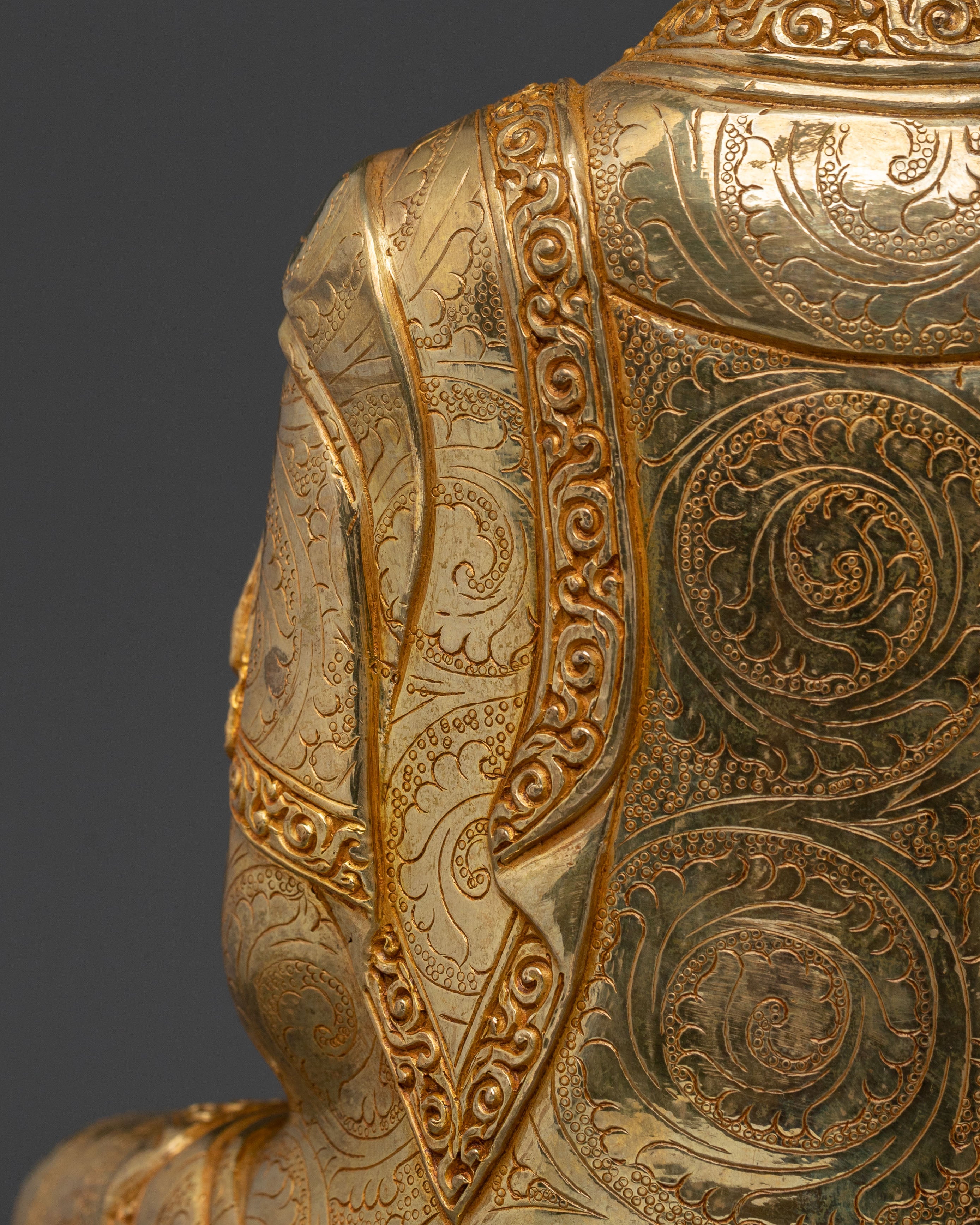 Handmade Medicine Buddha Sculpture | 24K Gold Gilded