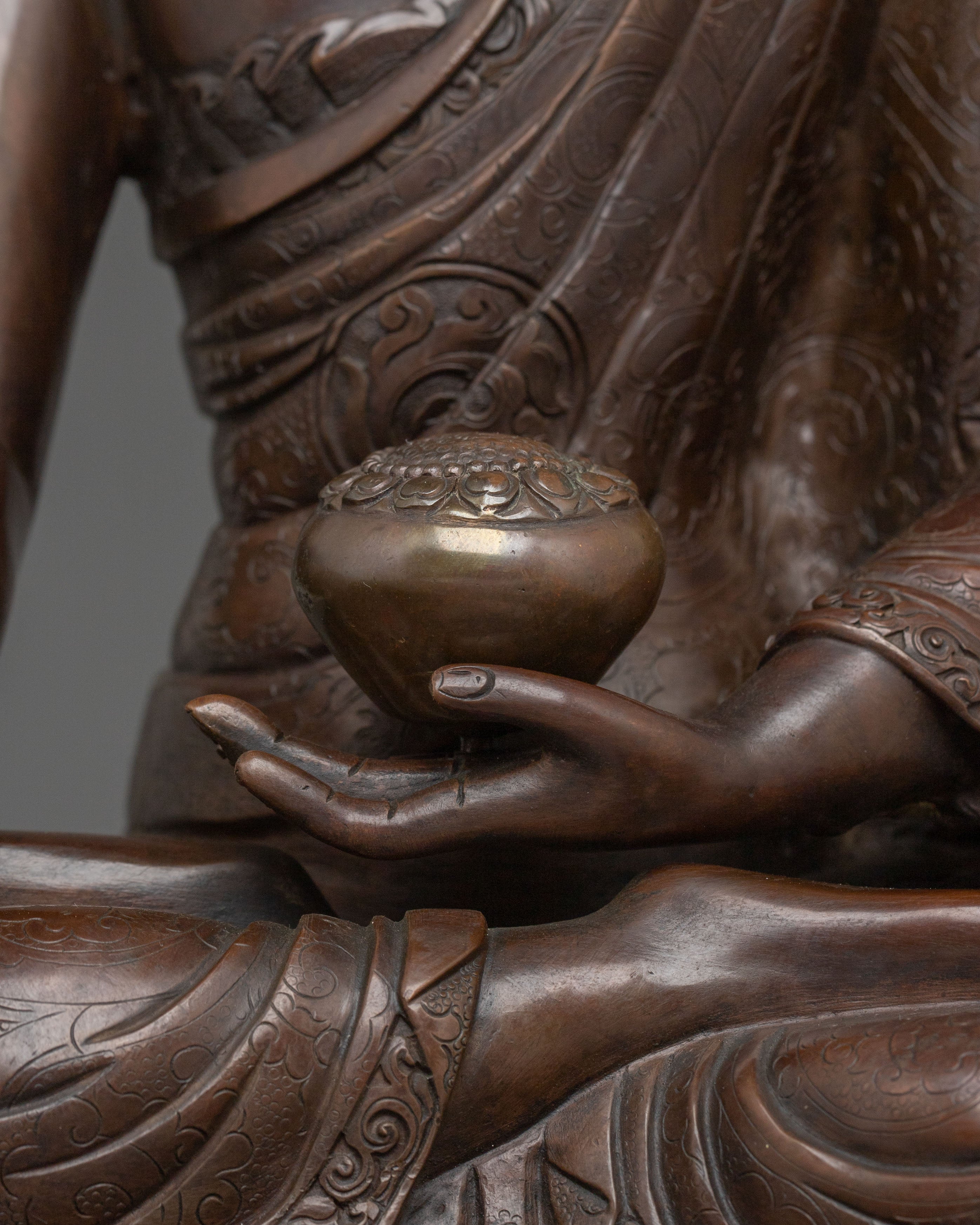 Shakyamuni Buddha Statue | Oxidized Copper Figurine