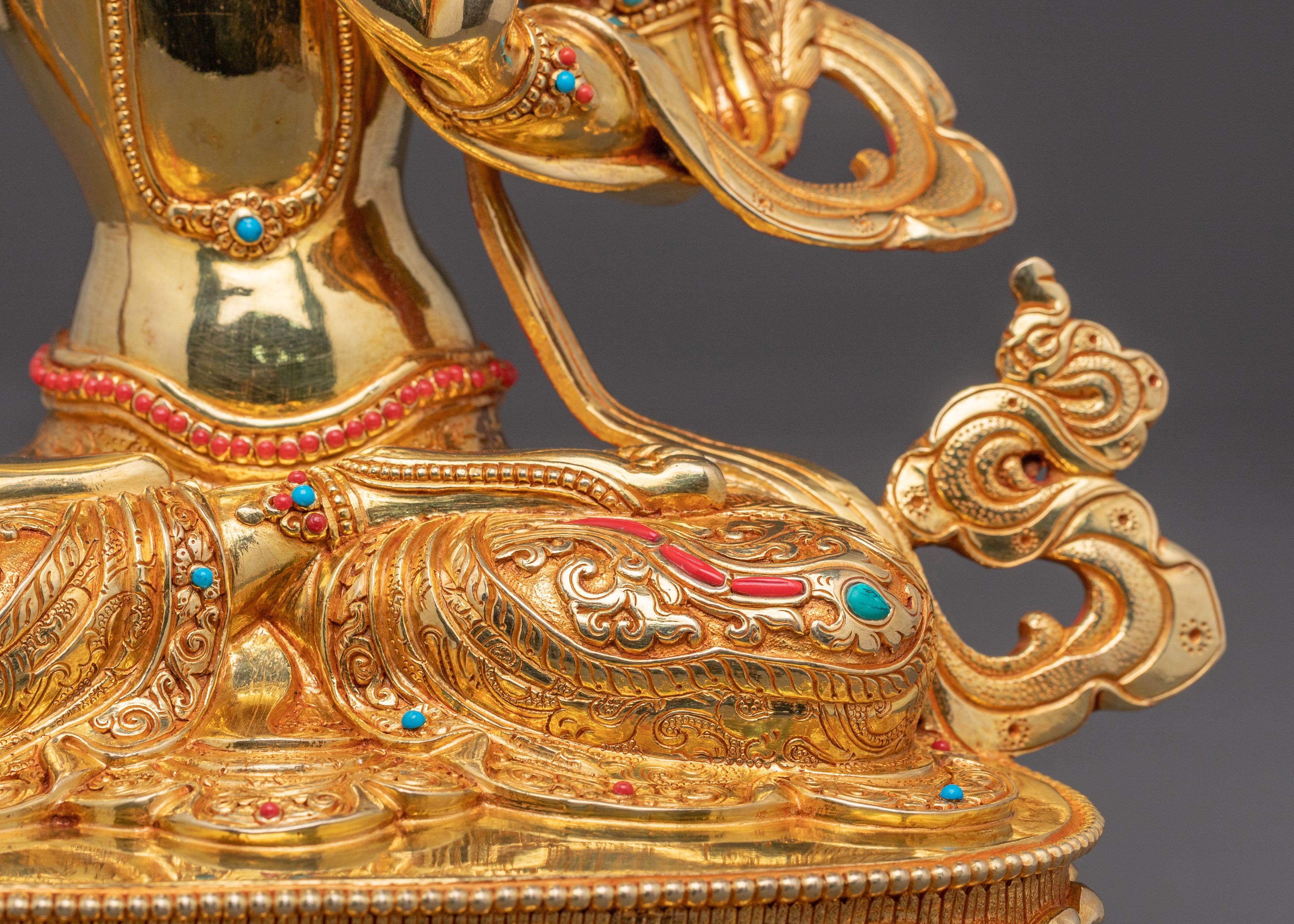 Manjushri Wisdom Icon Statue| Handcrafted Copper Wisdom Deity