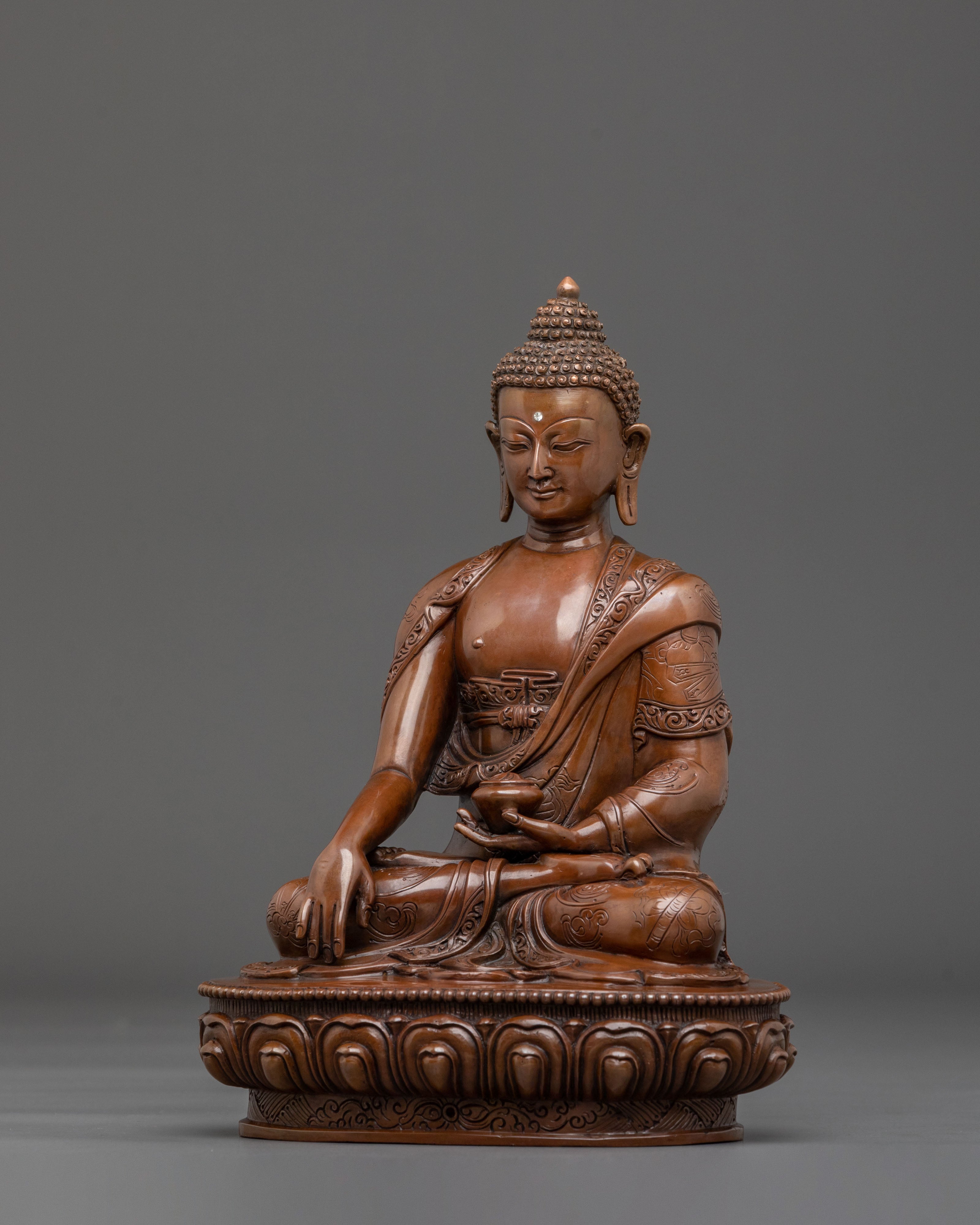 Shakyamuni Buddha Oxidized Copper Statue | Enlightened One