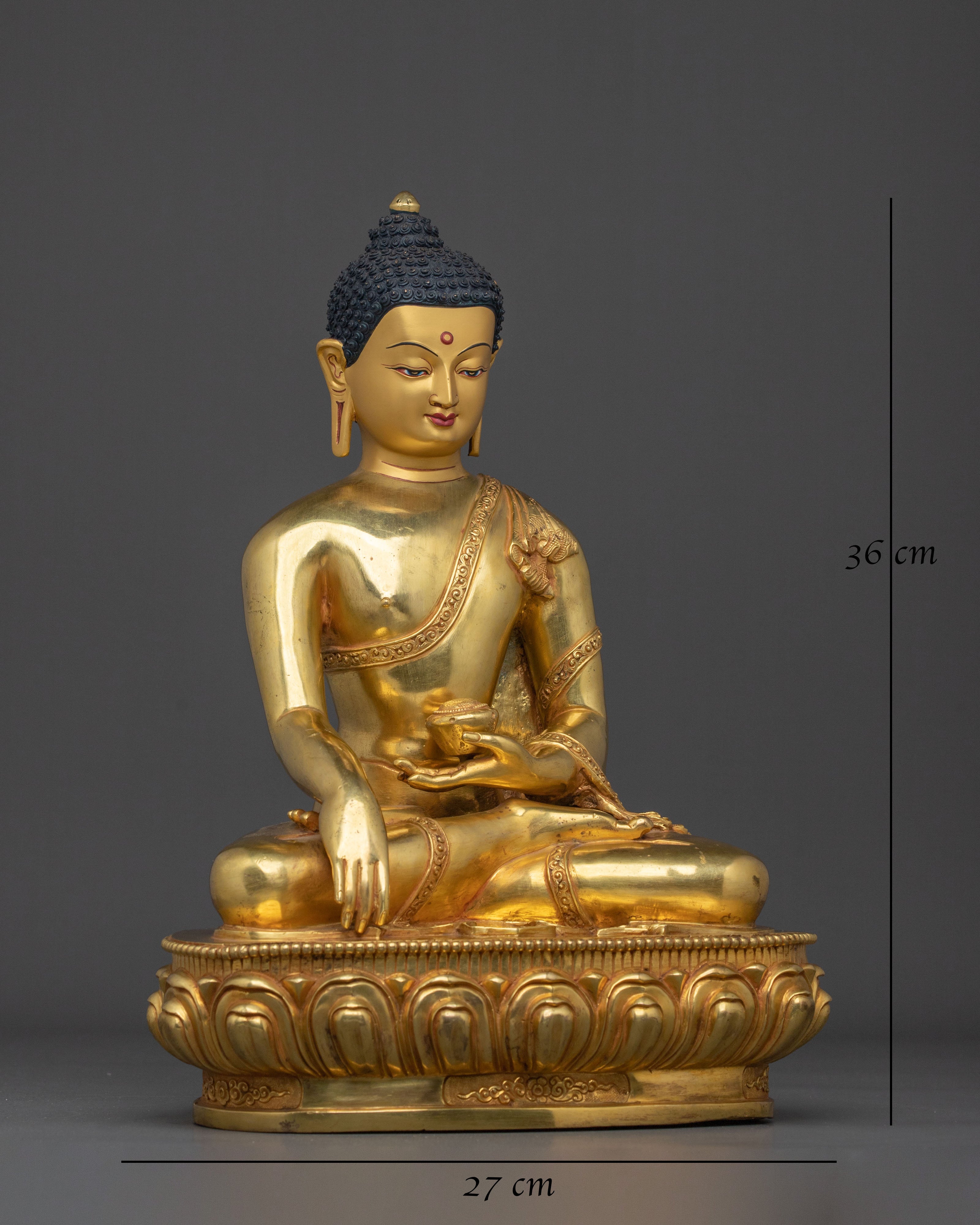 Three Buddhas Golden Statue Set | Sacred Trio of Enlightenment and Wisdom