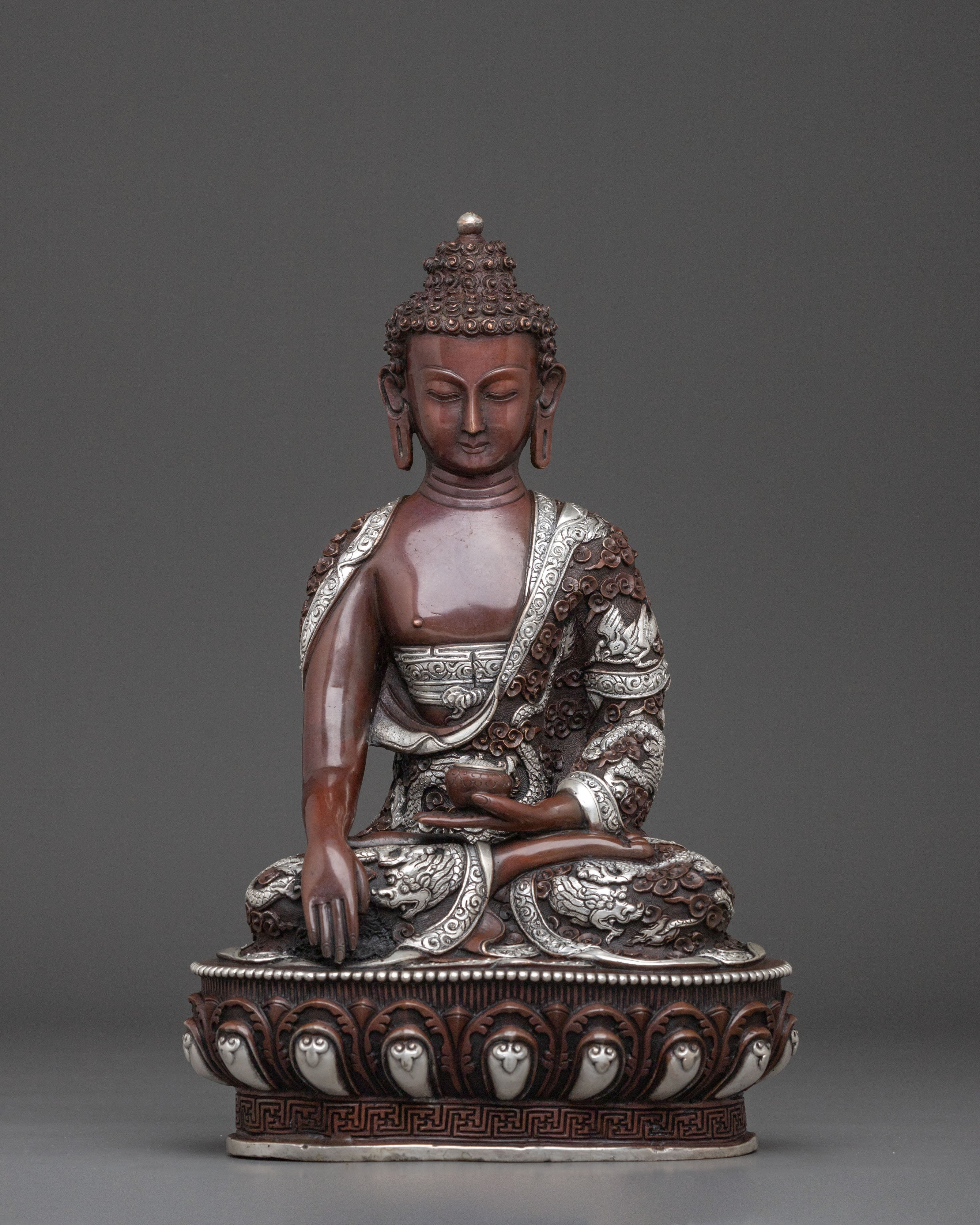 Hand Carved Shakyamuni Buddha Himalayan Sculpture