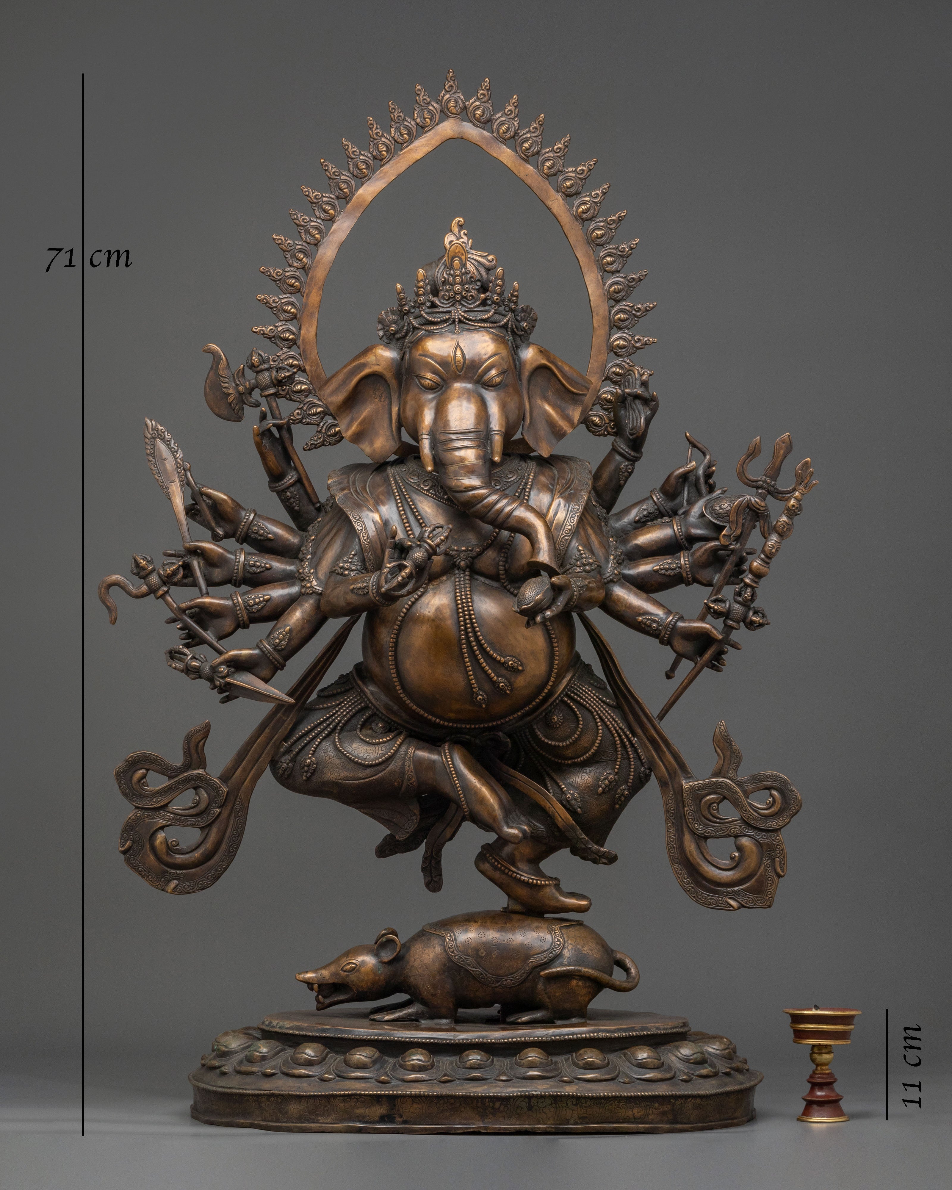 God Ganesha Statue | Handcrafted Sacred Copper Figurine