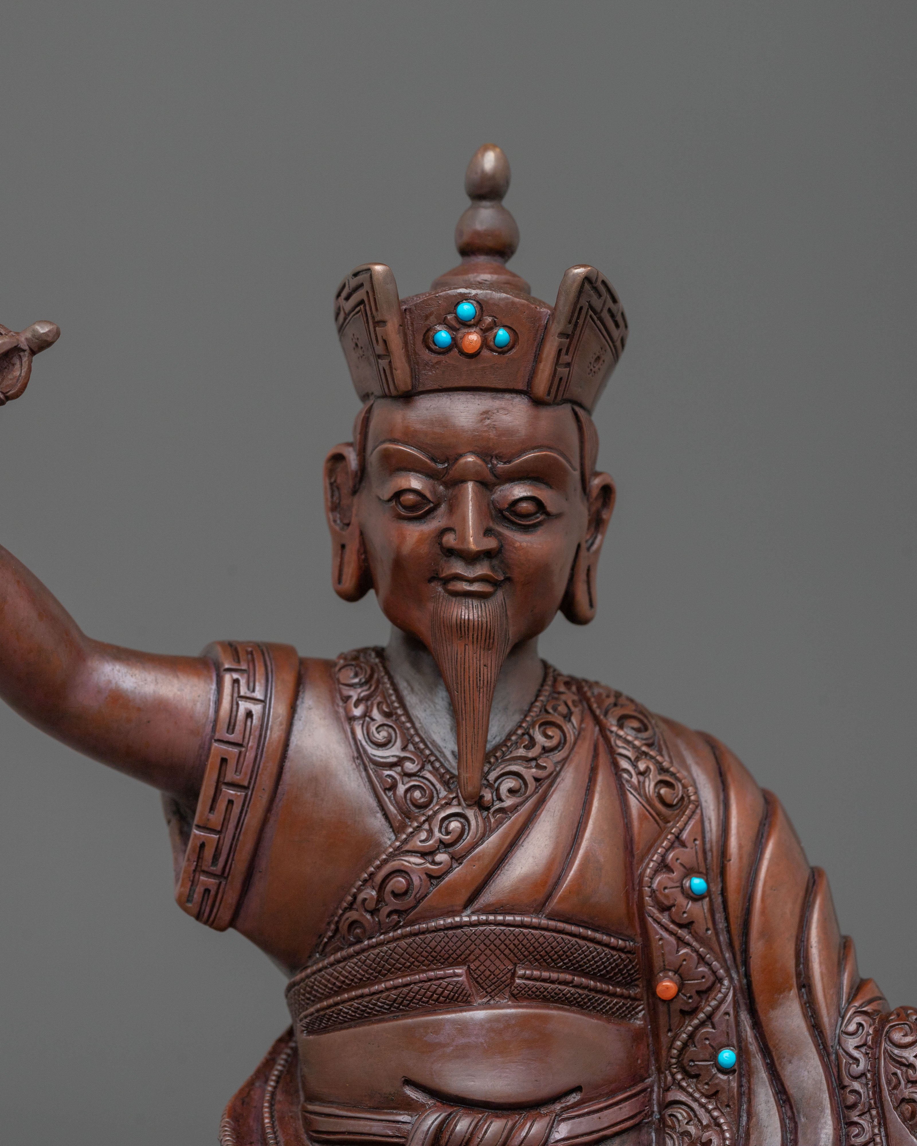 Karma Pakshi Handcrafted Statue: Second Karmapa of the Kagyu Lineage