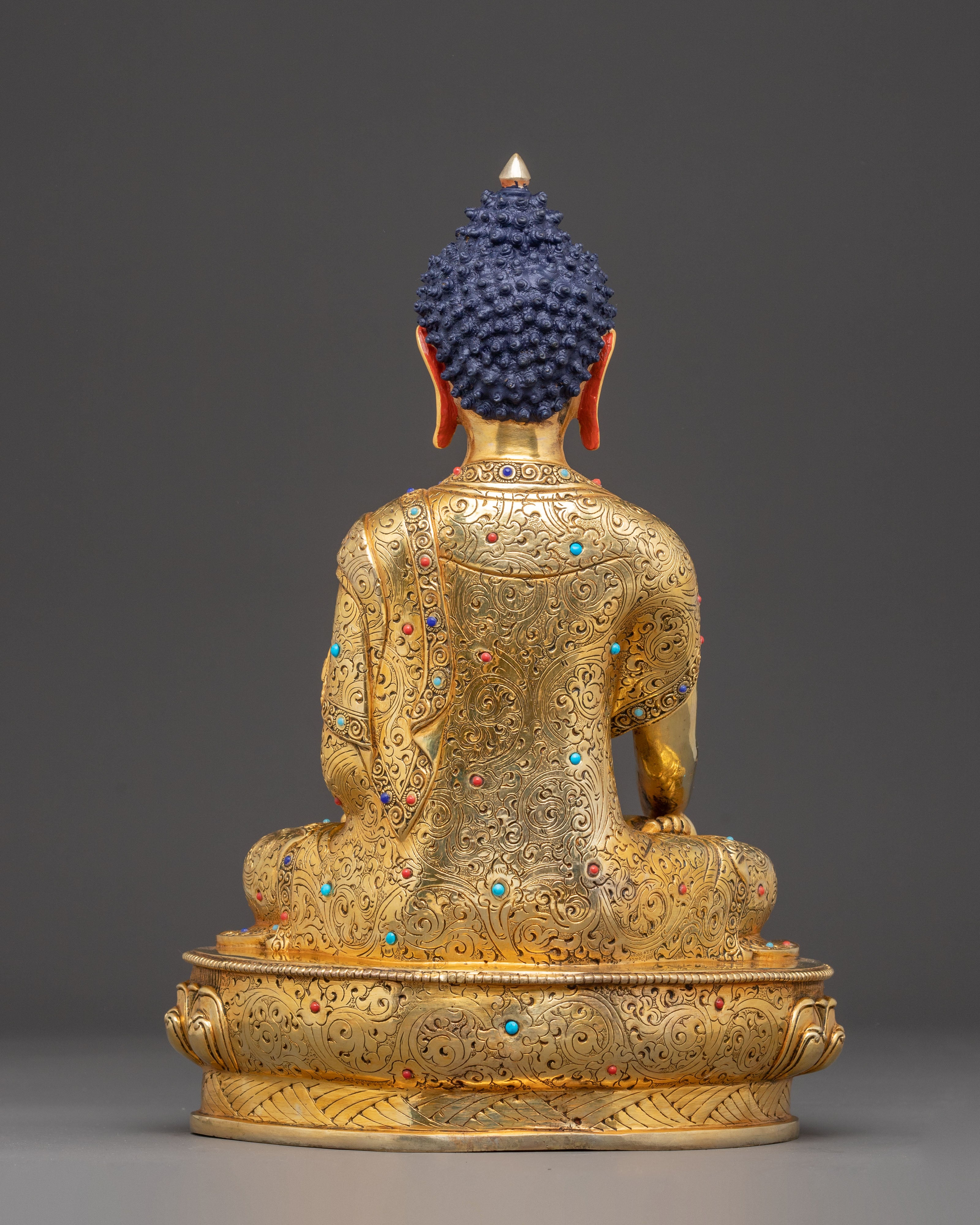 Copper Handcrafted Sculpture of Buddha Shakyamuni | Gautama Buddha Statue