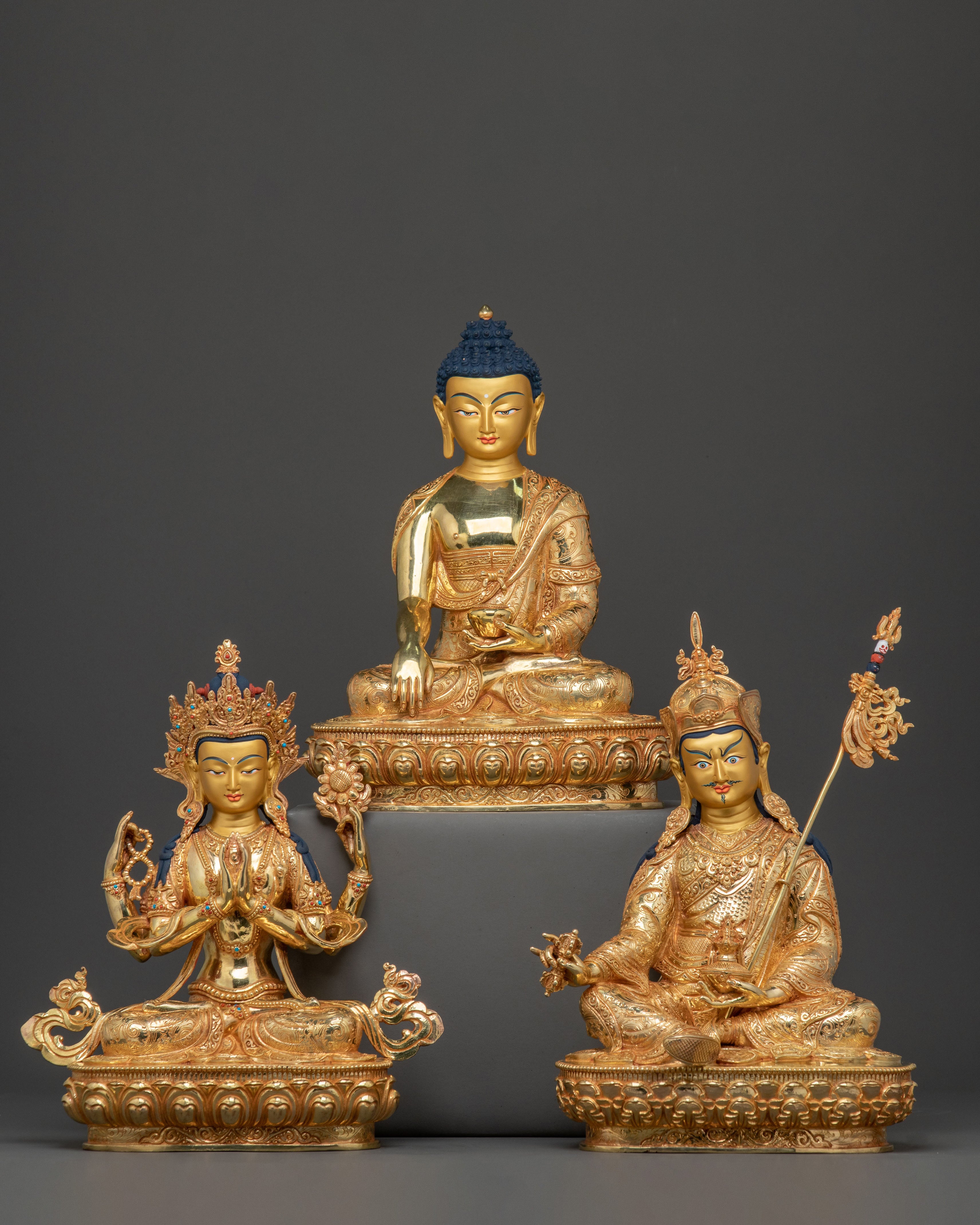 Statue of Buddha Dharma Sangha 