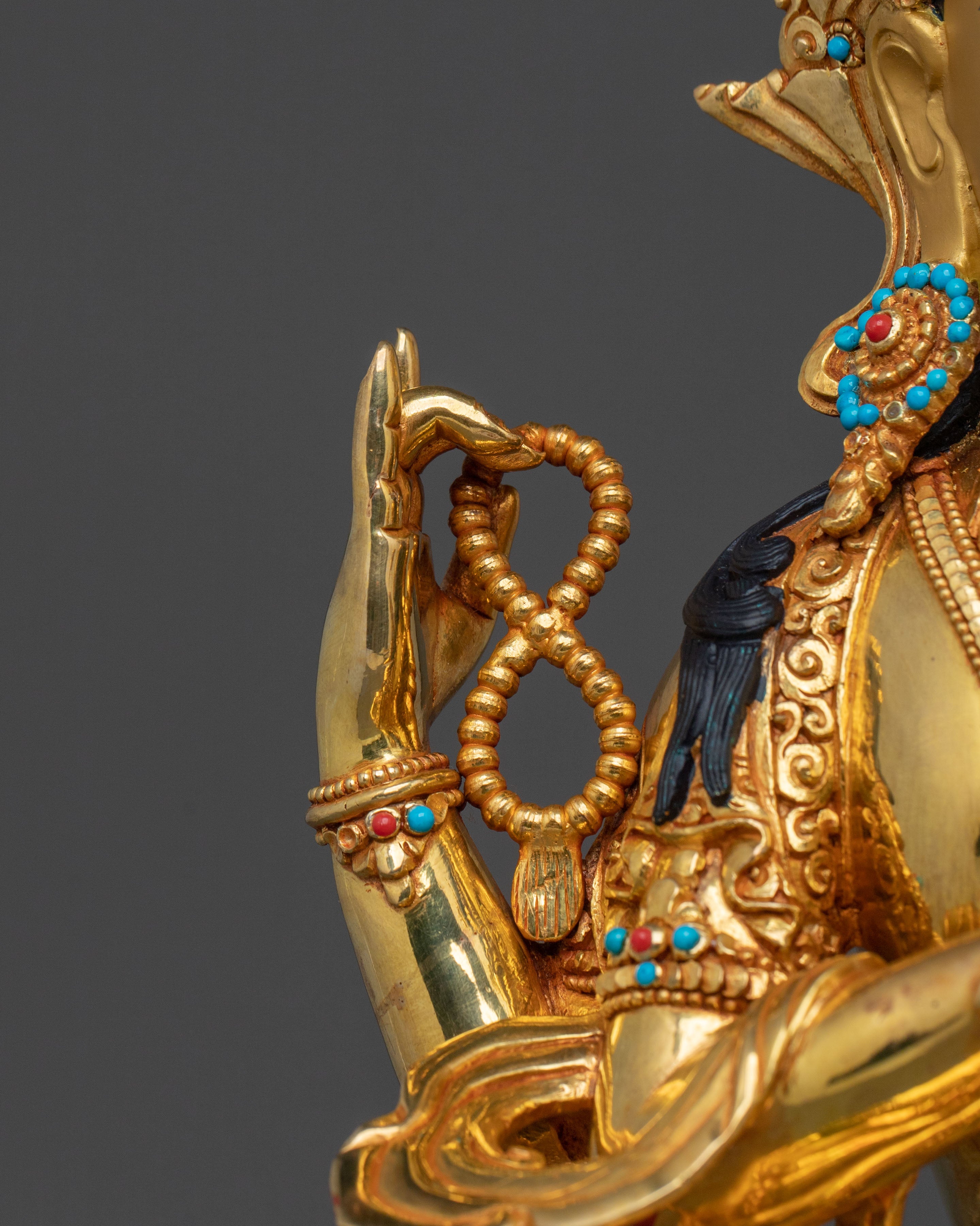 Handcrafted Four Armed Chenrezig Sculpture | Buddhist Protector Deity