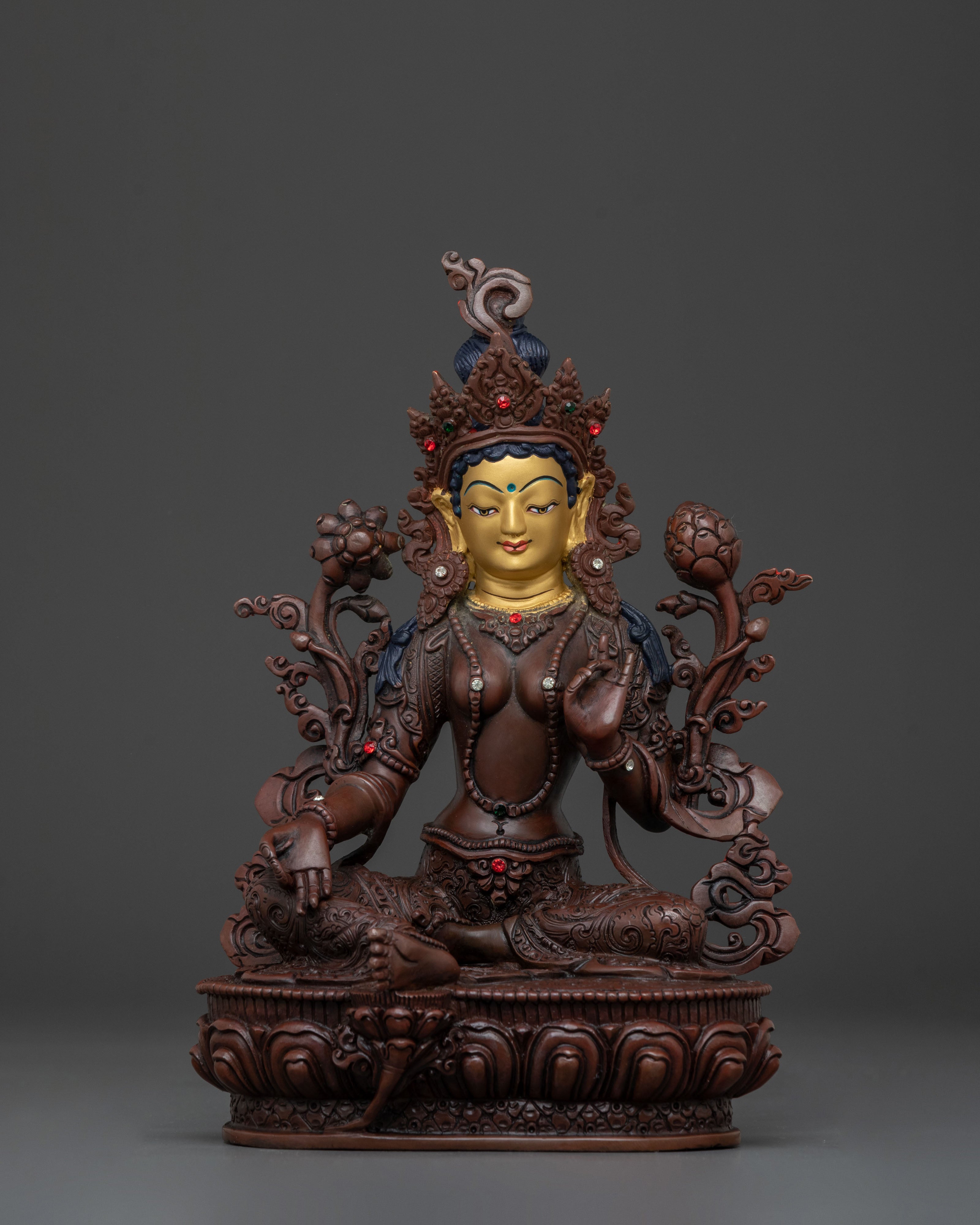 Green Tara Sacred Statue of Protection | Goddess of Compassion