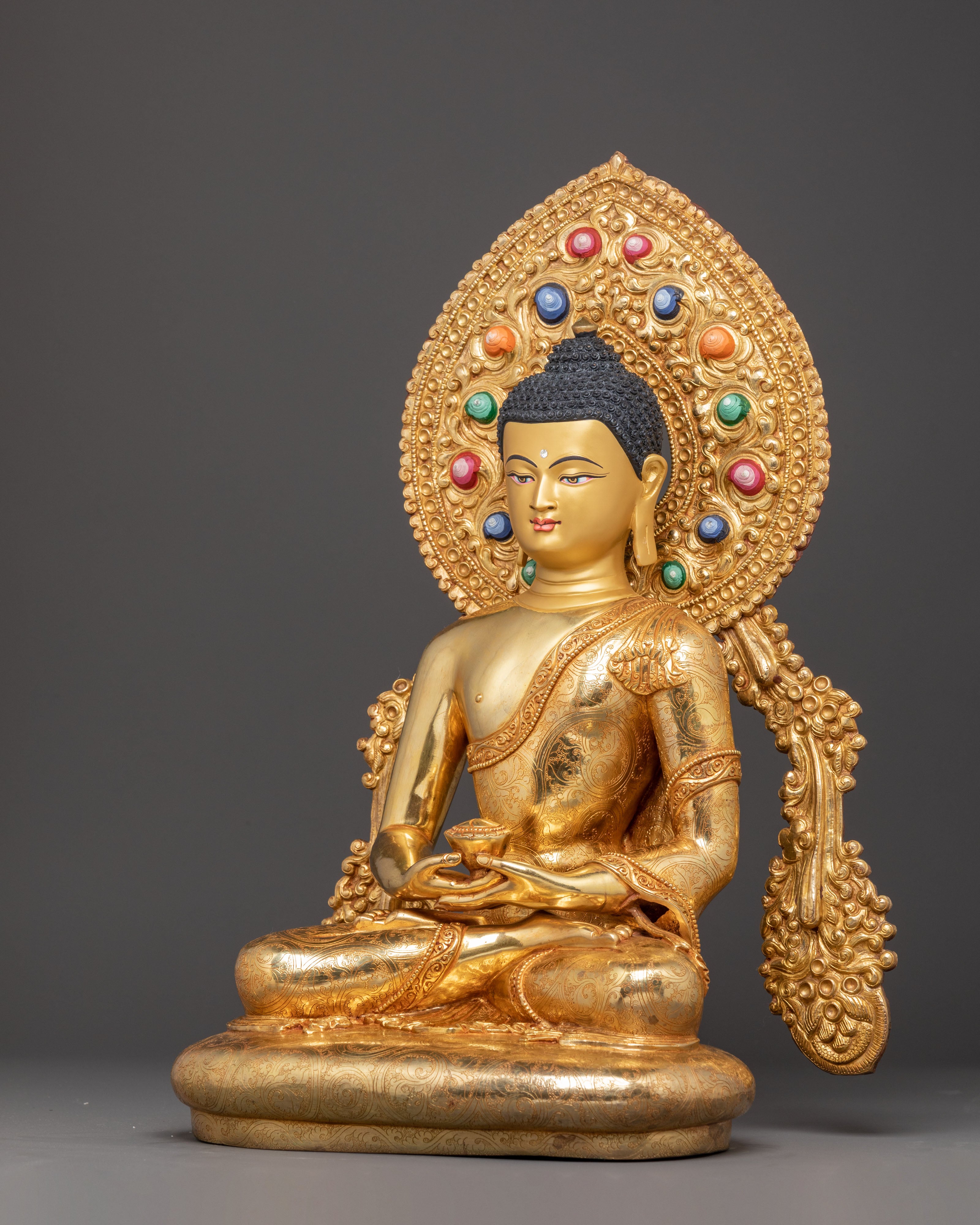 Peaceful Handmade Sculpture of Buddha Amitabha | Buddha of Infinite Light