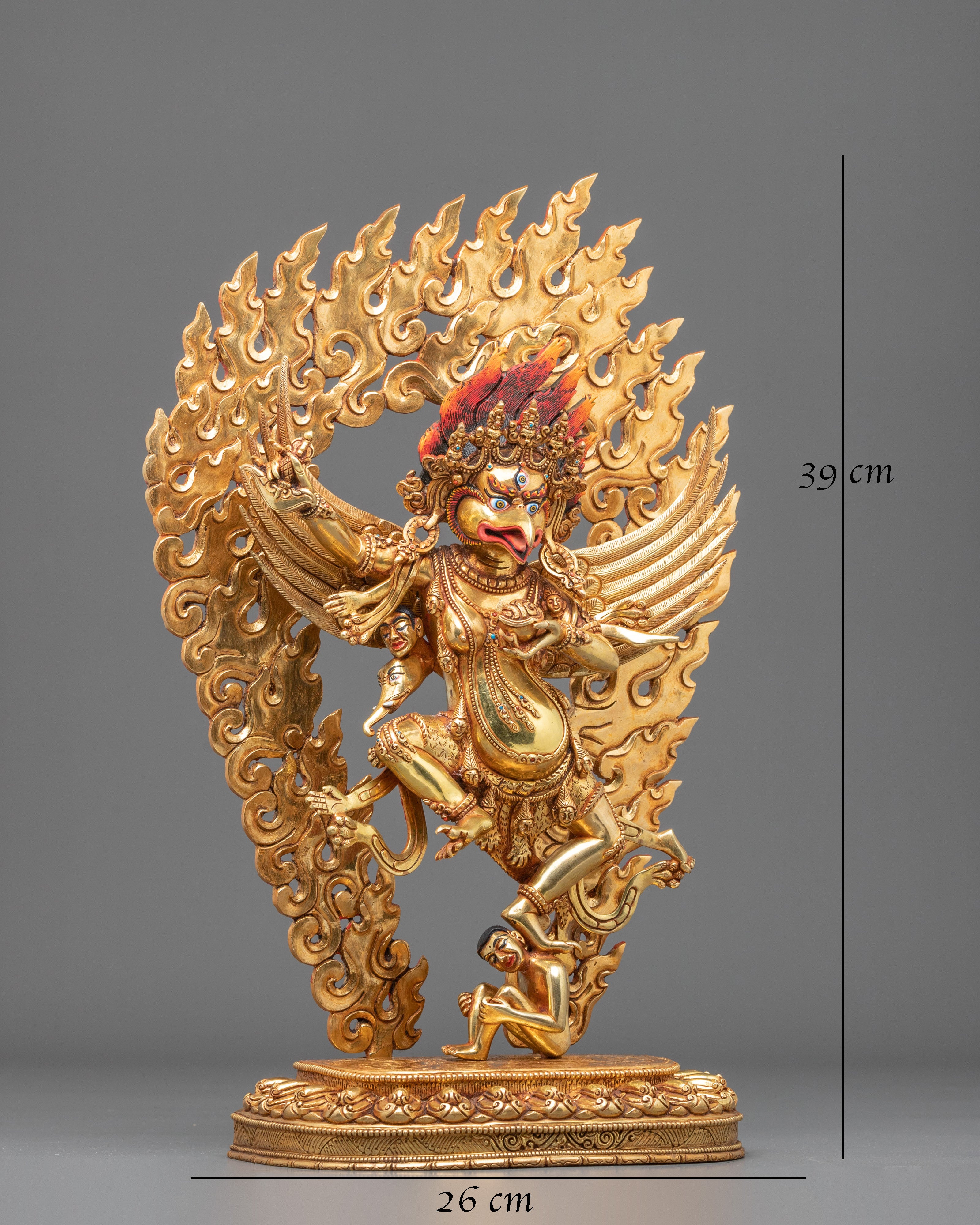 Garuda Spiritual Statue | Handcrafted 24K Gold Gilded Figurine