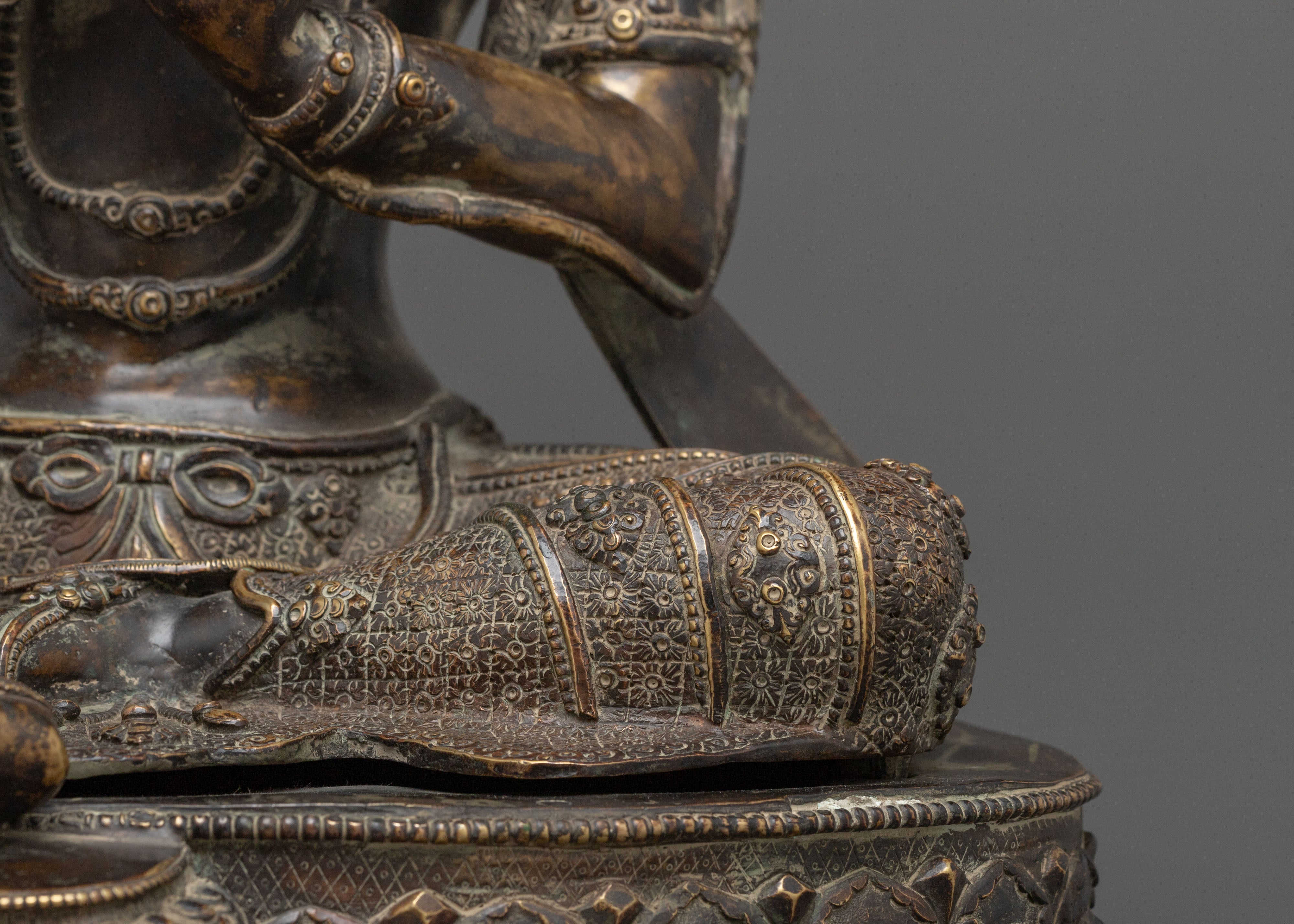 Tibetan Tikshna Manjushri Sacred Statue: Destroyer of Ignorance