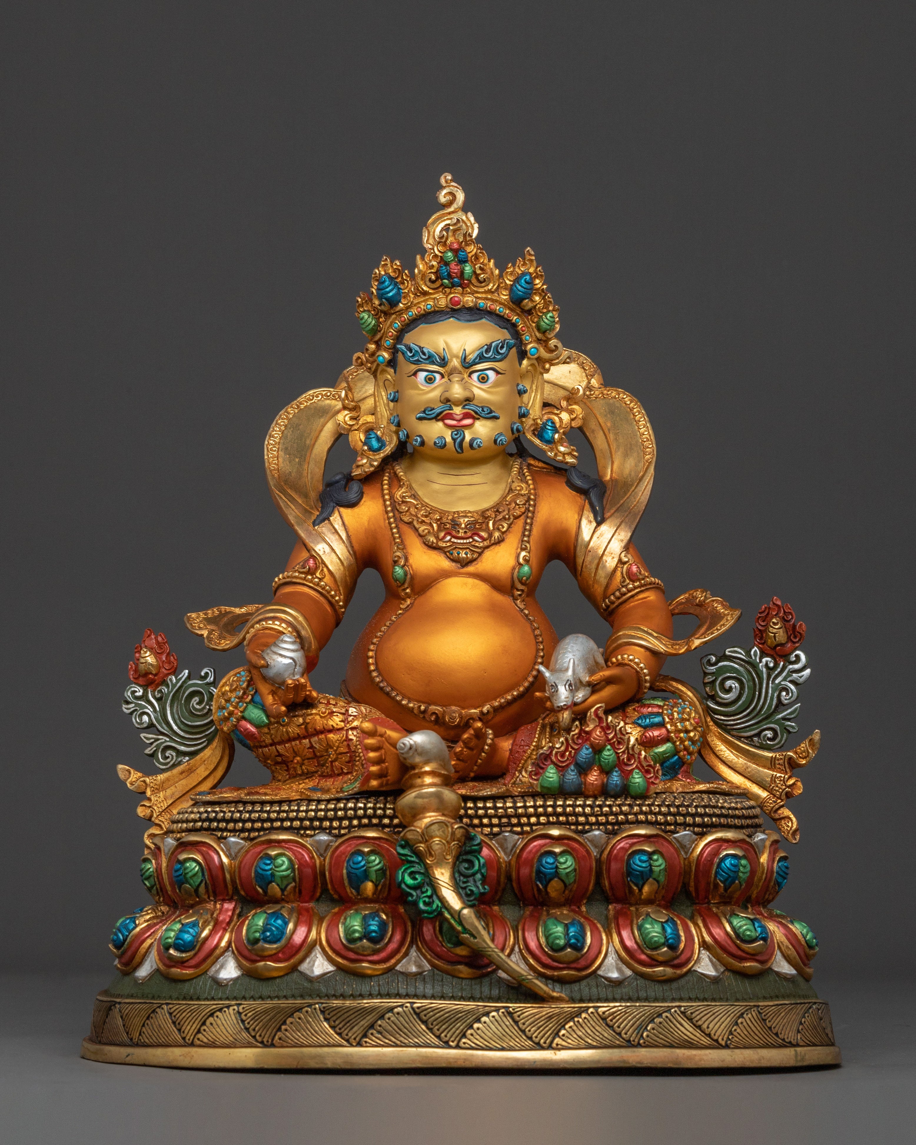 Yellow Dzambhala Sacred Statue | Himalayan Prosperity Art