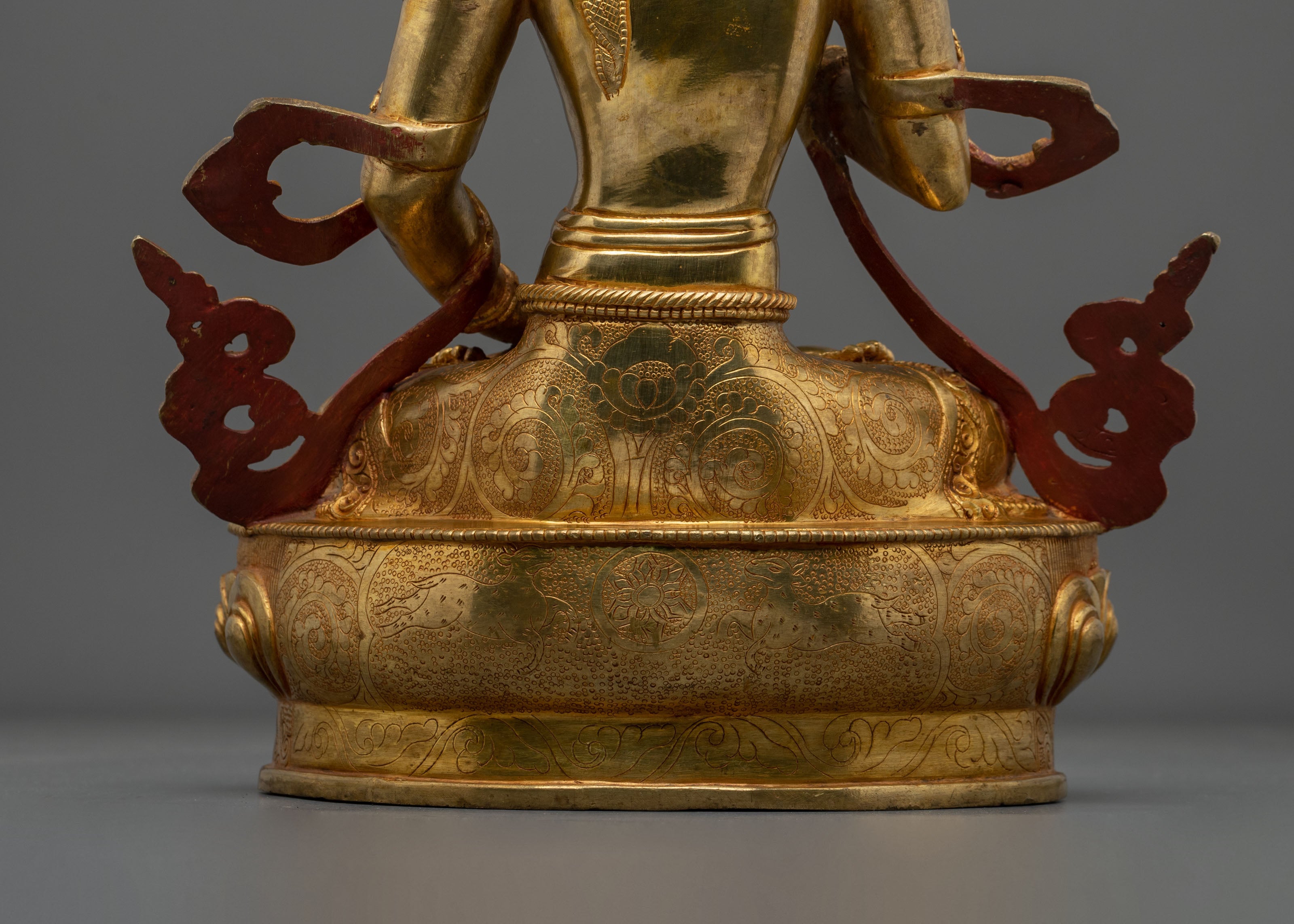 Vajrasattva Golden Statue Adorned with Gemstones
