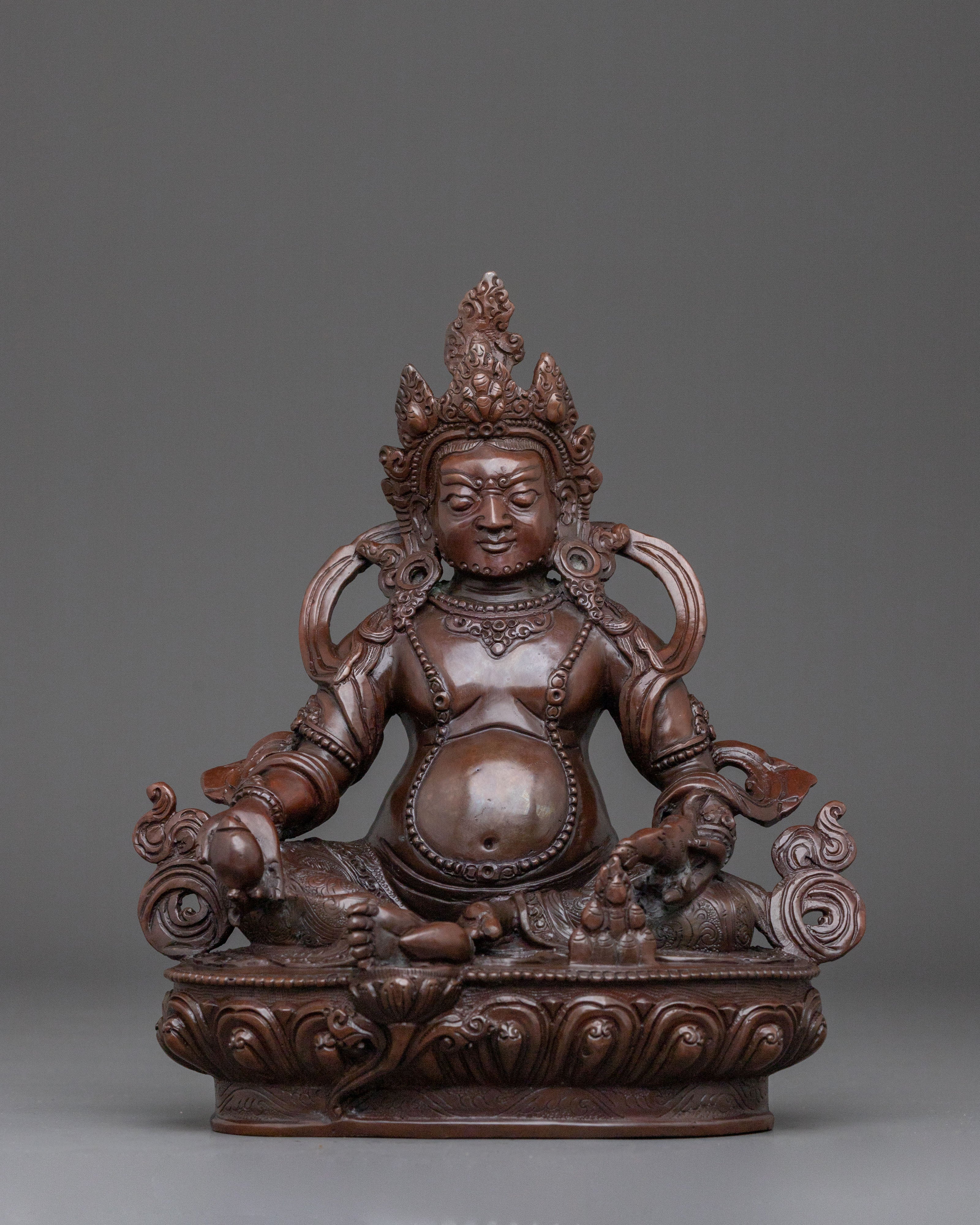 Dzambhala Tibetan Buddhist Statue | Wealth Deity Sculpture