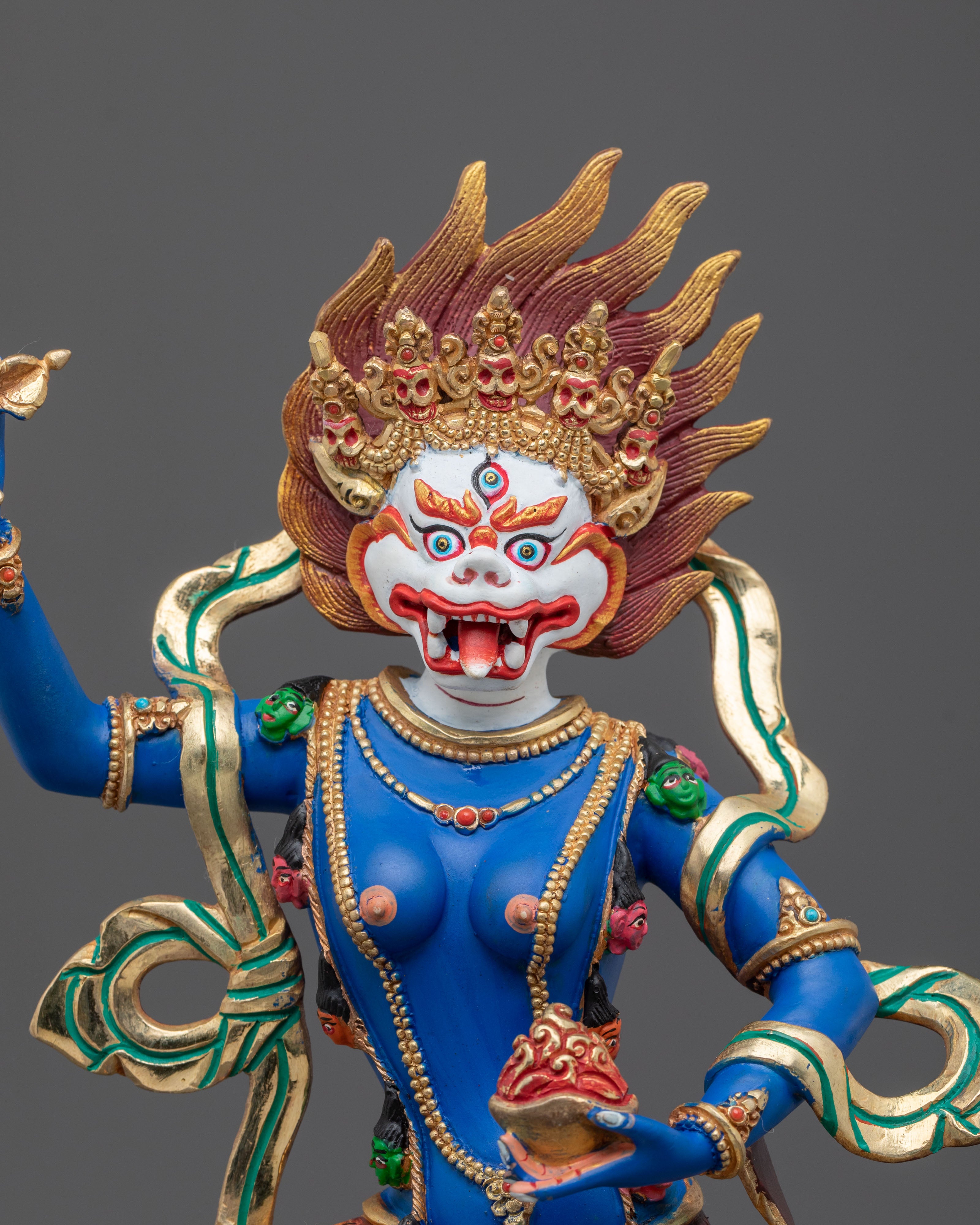 Sacred Protector Shima Mukha Statue | Sacred Protector of Vajrayana Buddhism