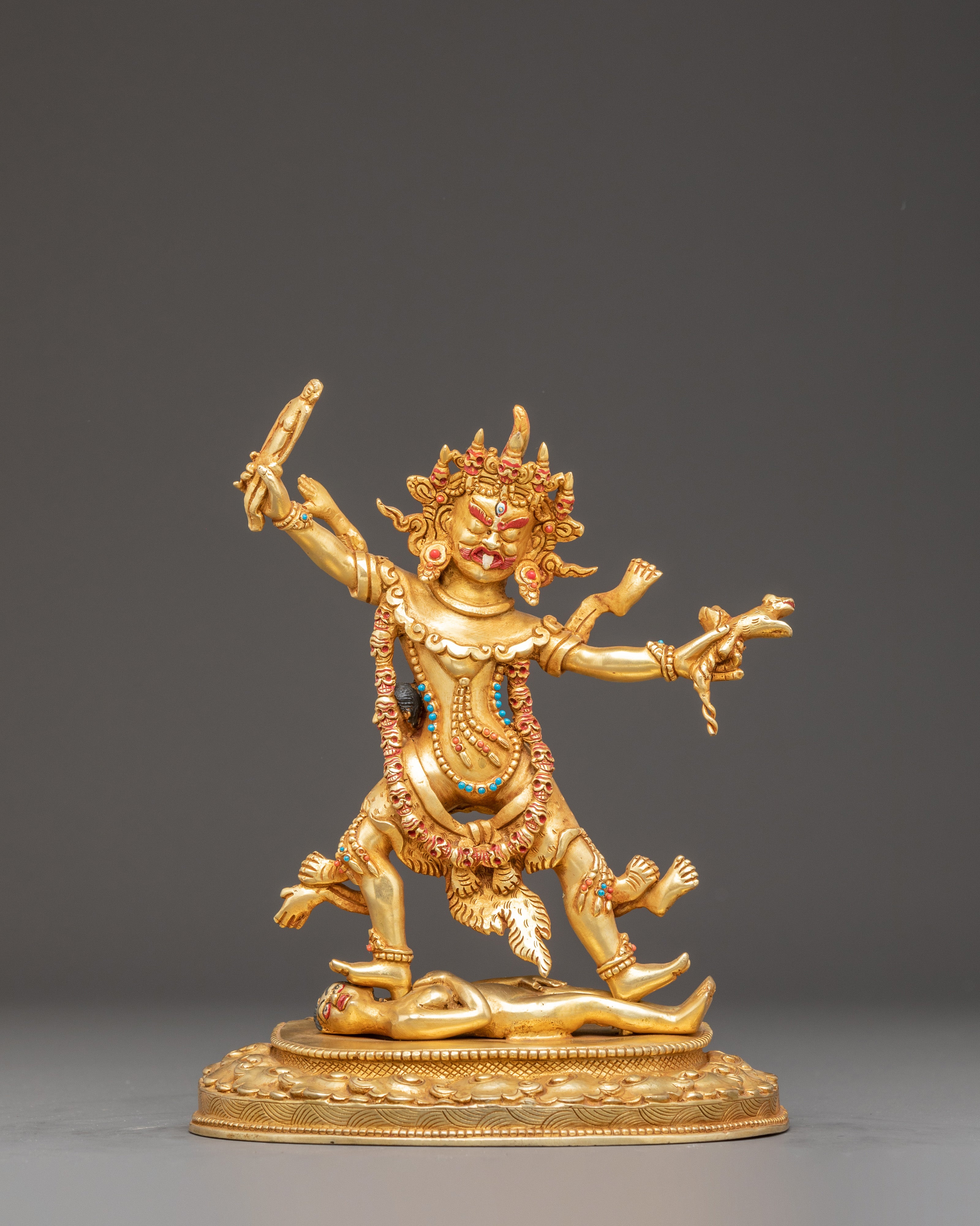 Statue of Ekajati: One-Eyed Mahakala | 24K Gold Gilded Statue