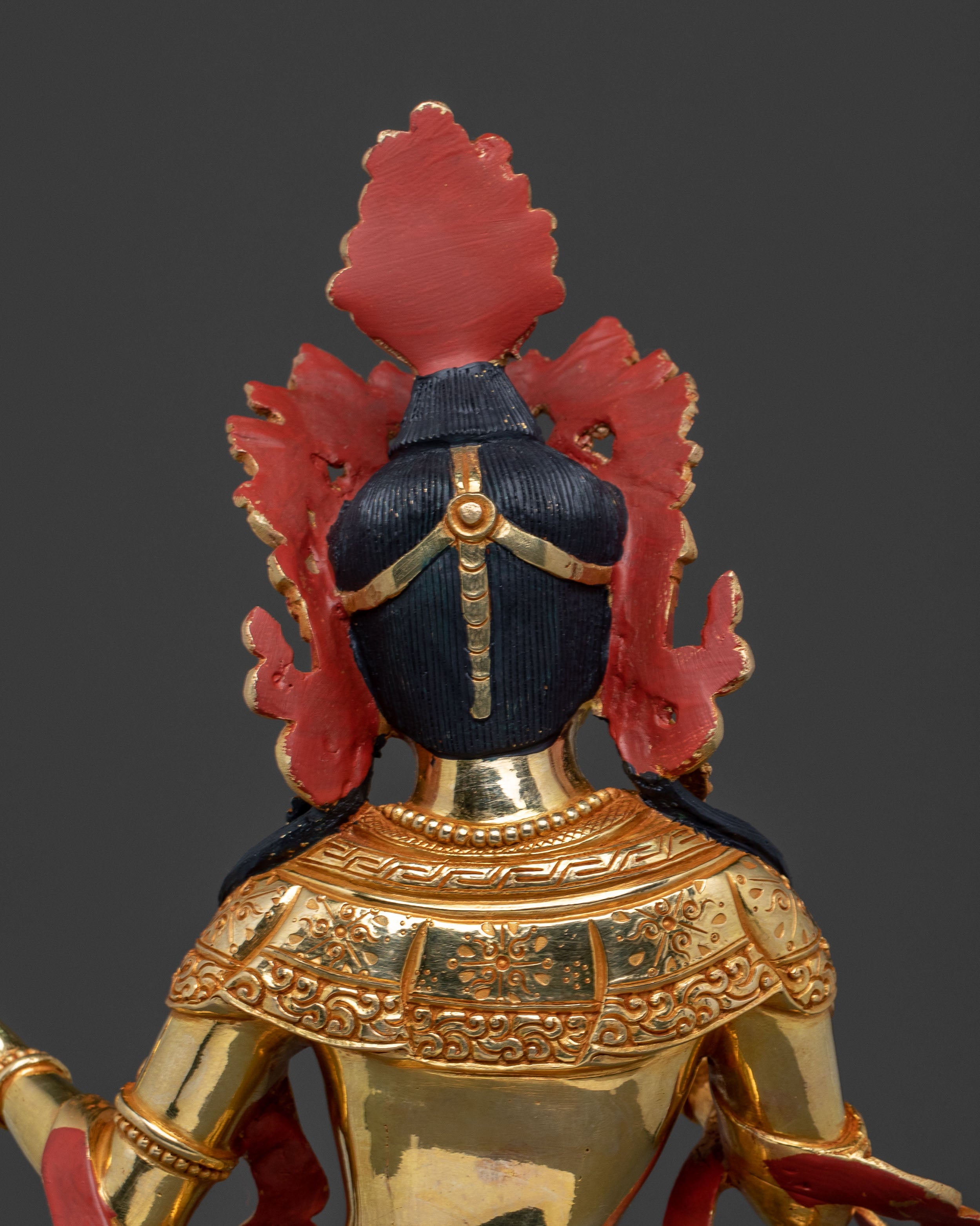 Mandarva: 24K Gold Gilded Traditional Statue