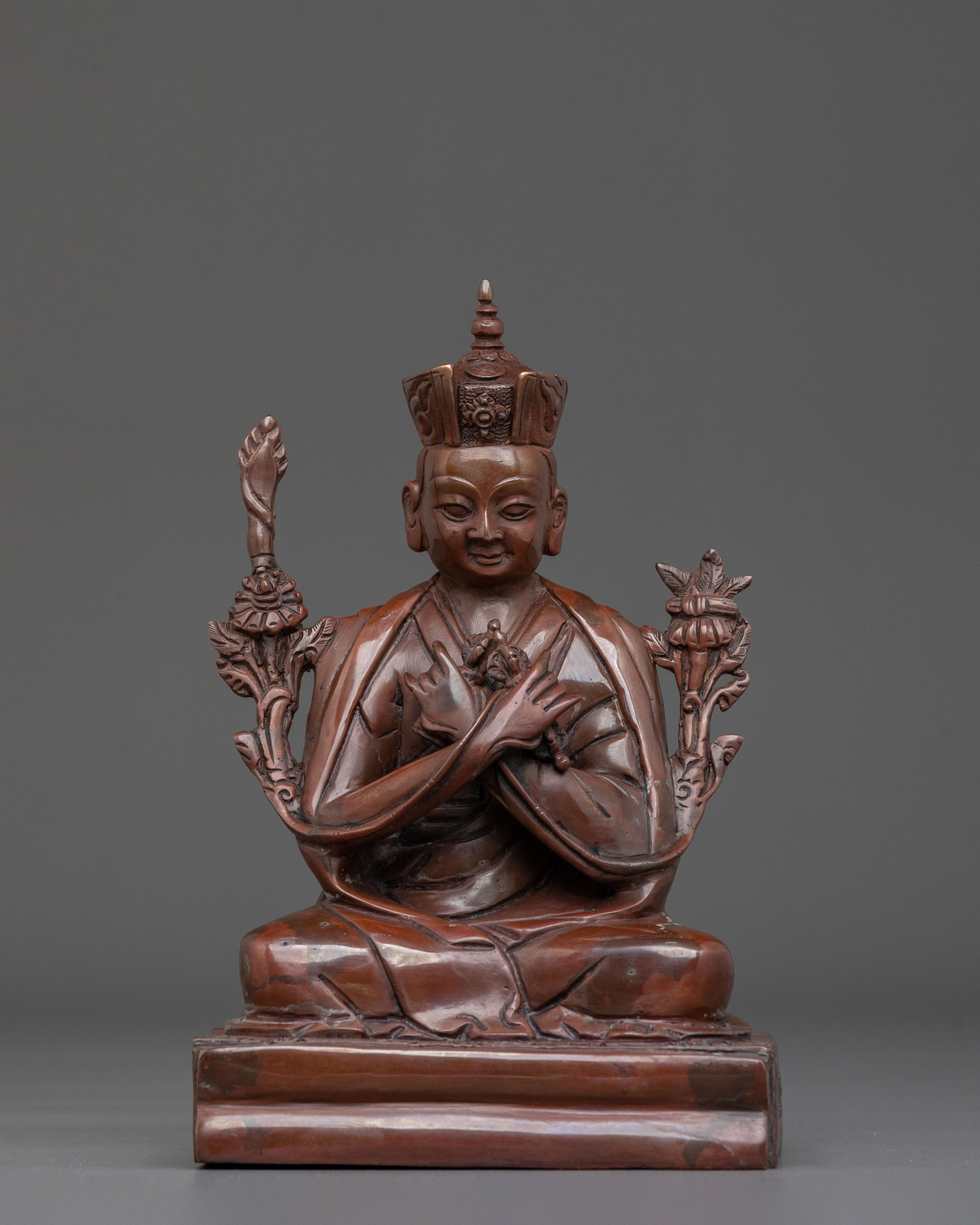Tibetan Buddhist Master Karmapa Sculpture | Sacred Buddhist Altar Decor