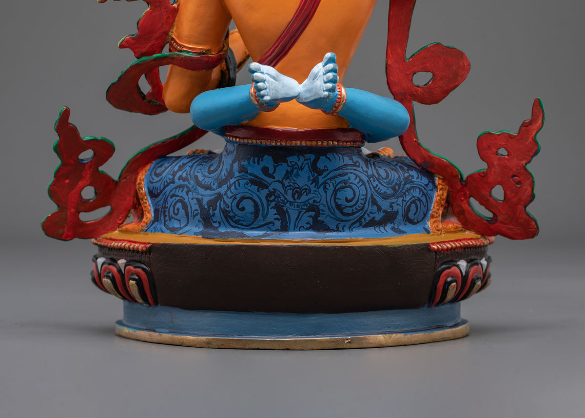 Manjushri Statue With Consort | Copper Figurine